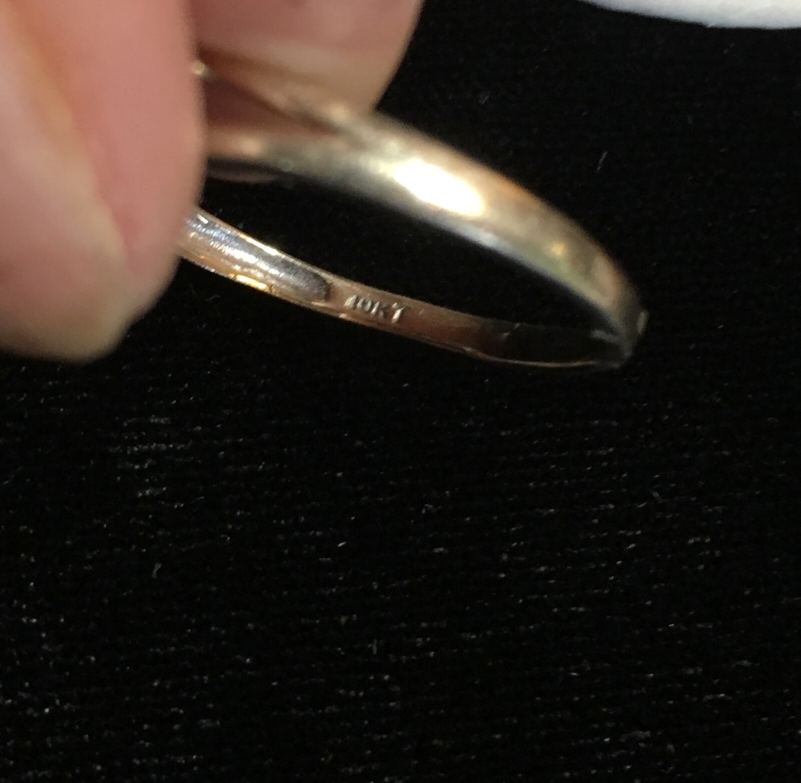 VINTAGE 10K WHITE GOLD BLUE TOPAZ & DIAMOND RING ESTATE FIND SIZE 9.75