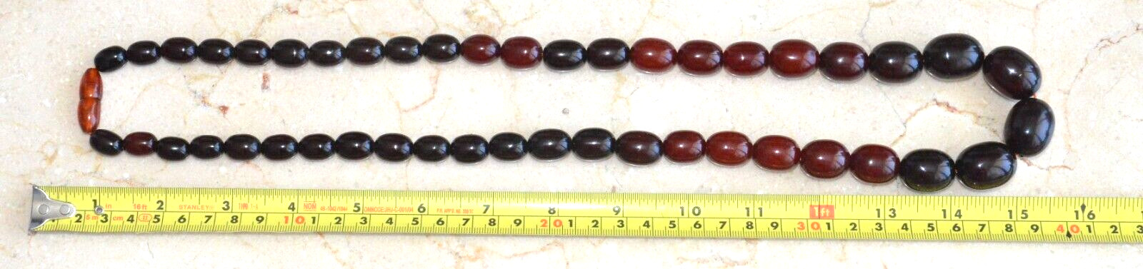 ✅80cm =102gr RUSSIAN SOVIET BALTIC AMBER BEAD NECKLACE 琥珀 BRACELET STONE PENDANT