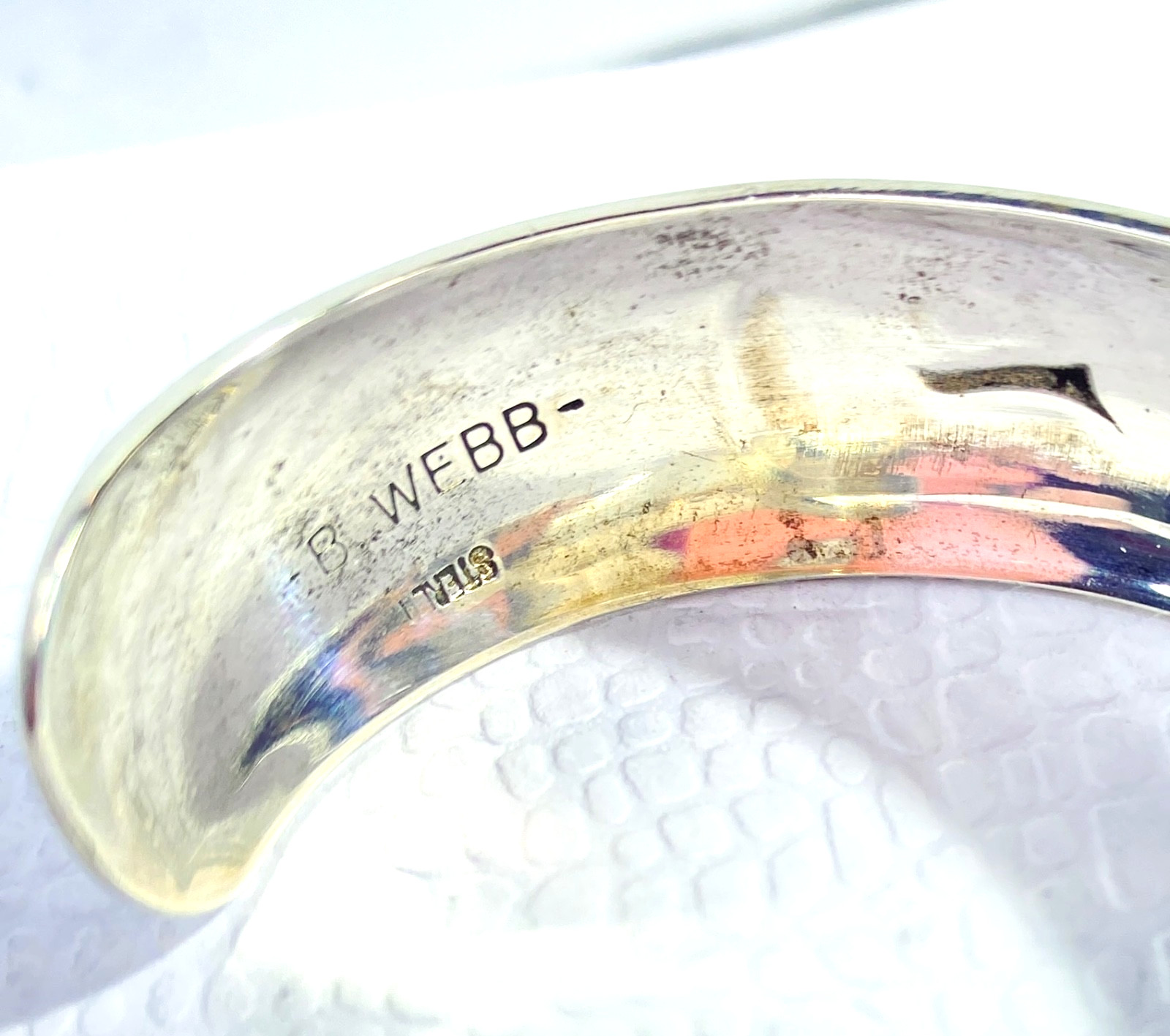 Vintage Sterling B. Webb Navajo Running Horses Cuff Bracelet 2 3/8″ Sm-Med Wrist