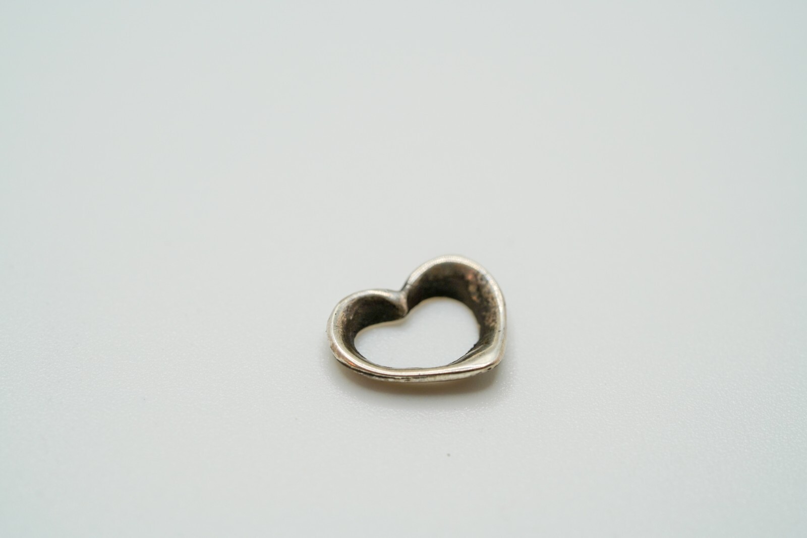 Vintage Sterling Silver Heart Necklace Pendant 1.2cm P1