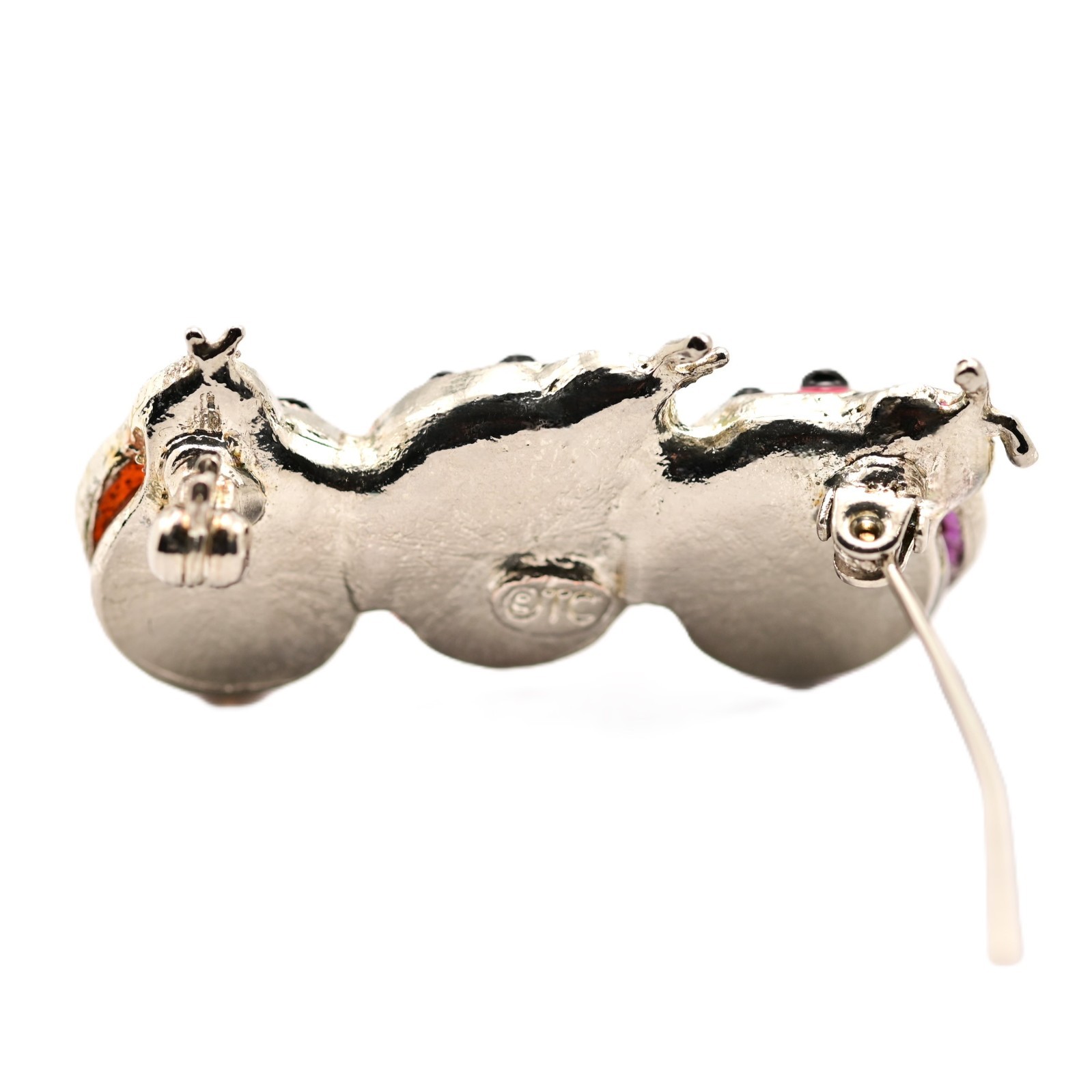 TANYA CREATIONS Original Vintage Rhinestone Enamel Estate Ladybug Brooch Pin