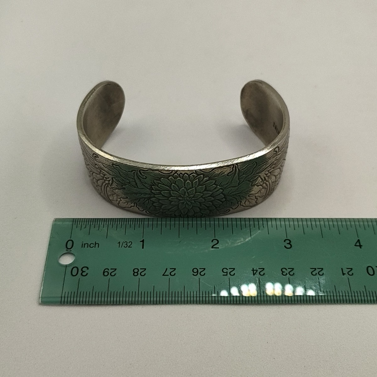 Salisbury Pewter Classic Flower Of The Month Cuff Bracelet November Floral Art