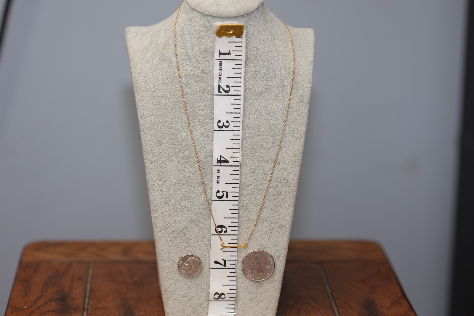 Golden Arrow Pendant Necklace Vermeil Sterling Silver