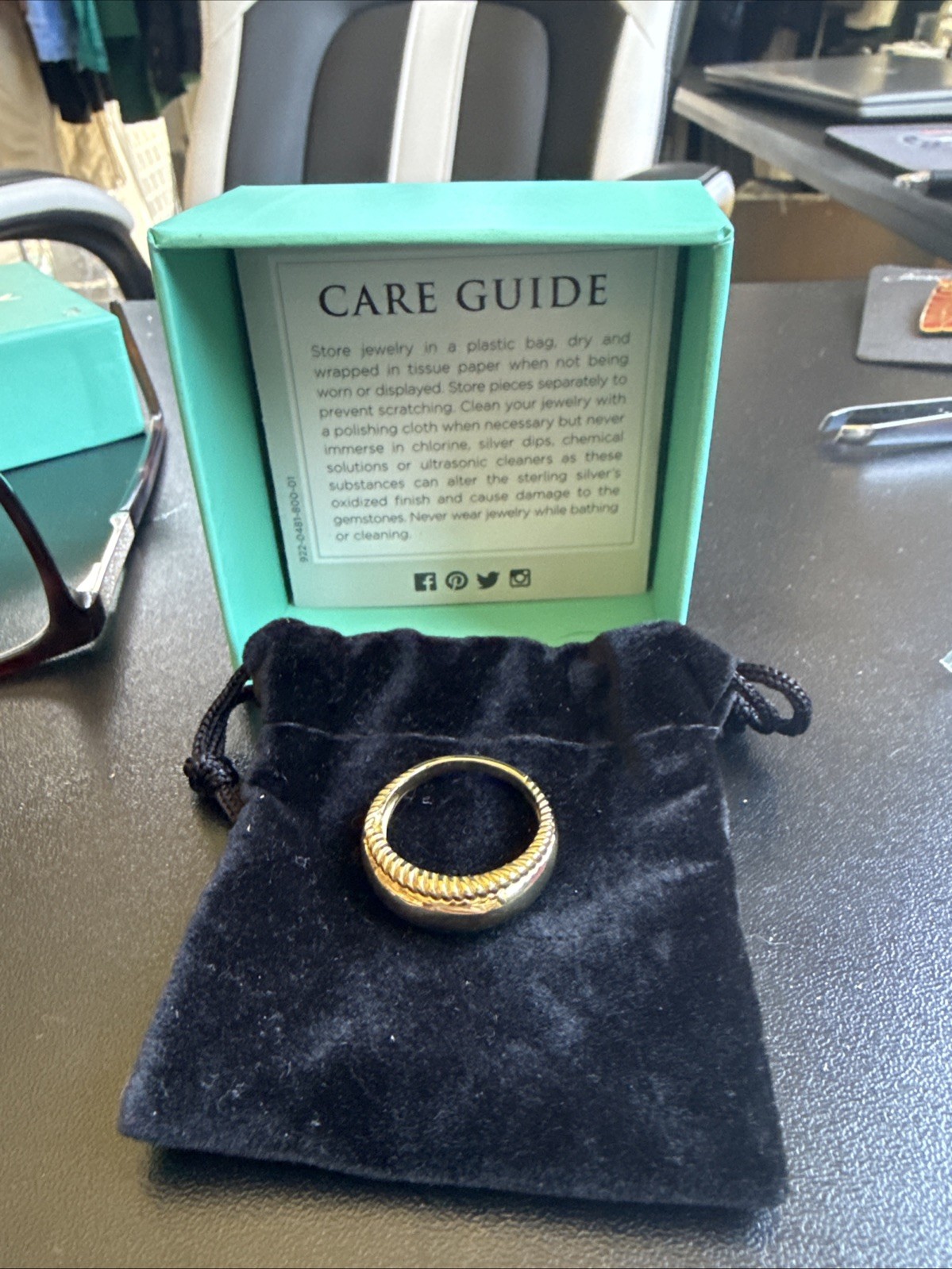 Carolyn Pollack Brass Rope Border Size 9 Ring Replacement Interchangeable Unisex