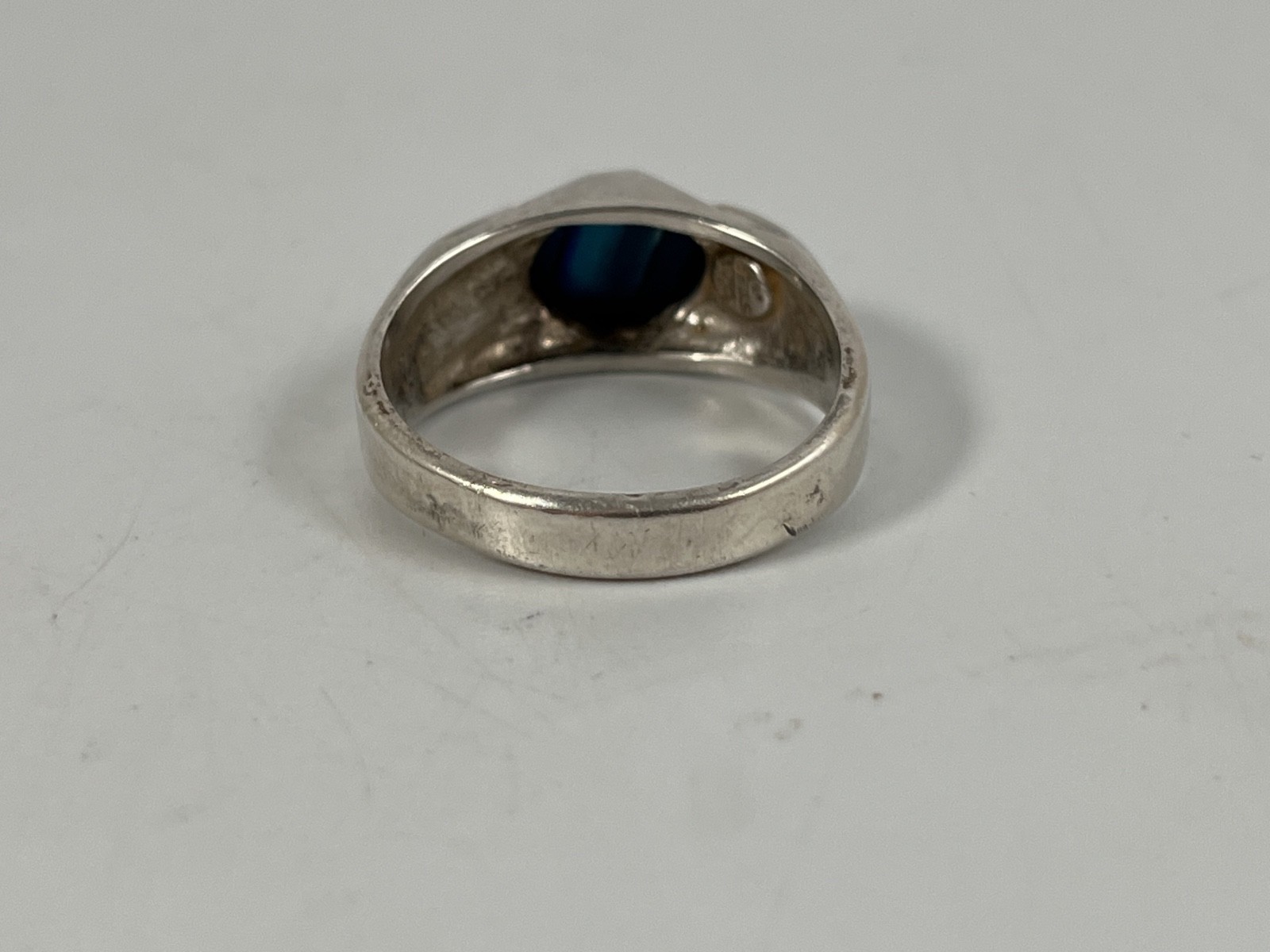 WM WHEELER STERLING SILVER PAULA SHELL STONE VINTAGE RING 11.5
