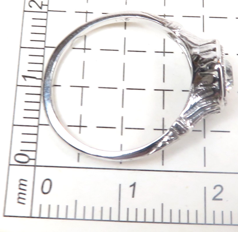 Antique Art Deco 1920’s Diamond Engagement Ring 18KW Size 6 UK-L1/2 EGL USA