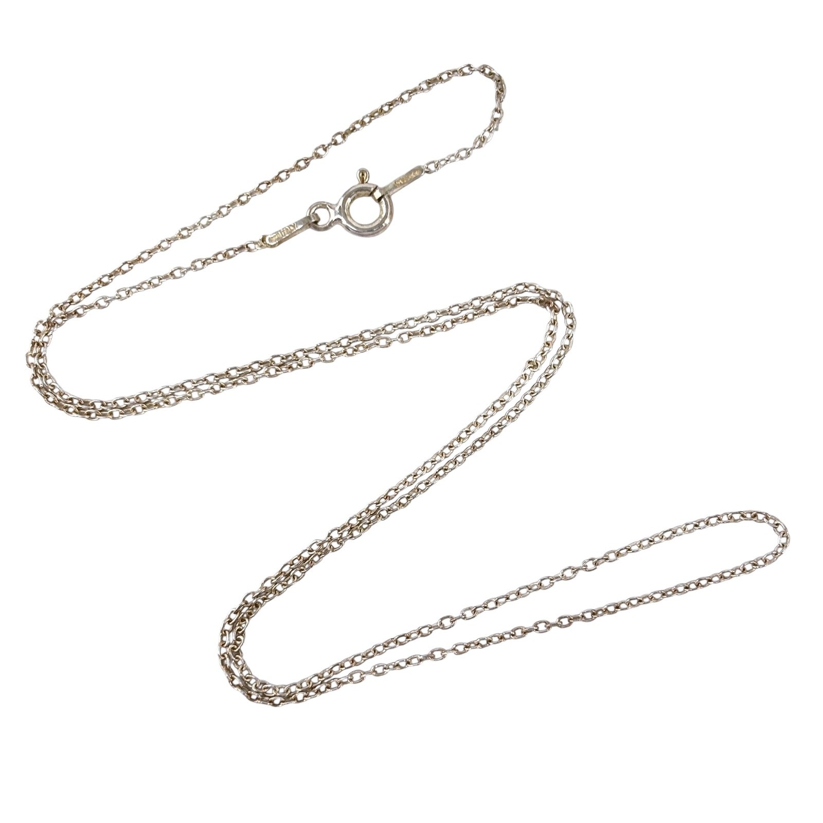 Vintage Italy Sterling Silver 925 Cable Link Chain Necklace 16.5″