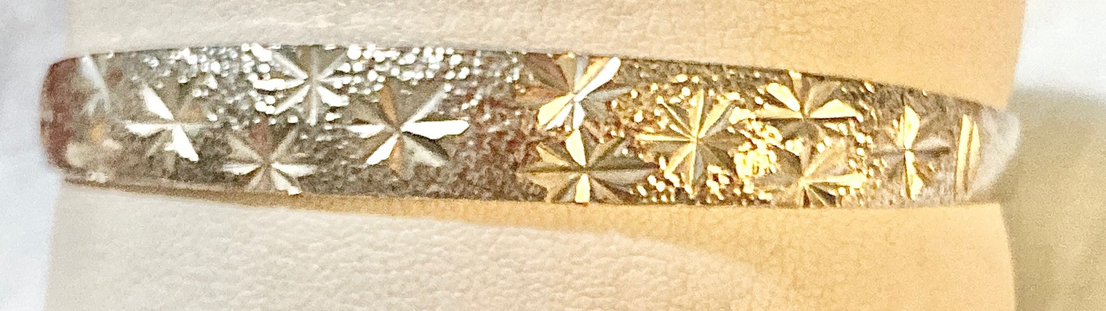 Sterling Silver Starburst Bangle Bracelet Vtg Mid Century Modern Adjustable