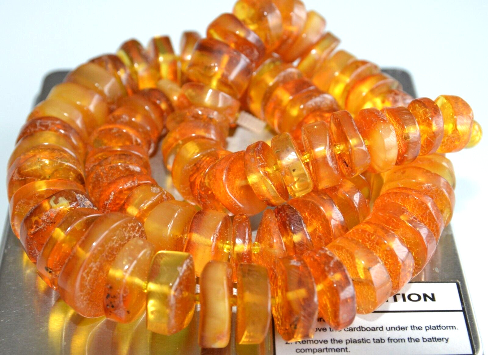 76gr RUSSIAN SOVIET BALTIC AMBER BEAD NECKLACE 琥珀 BRACELET STONE PENDANT EARRING