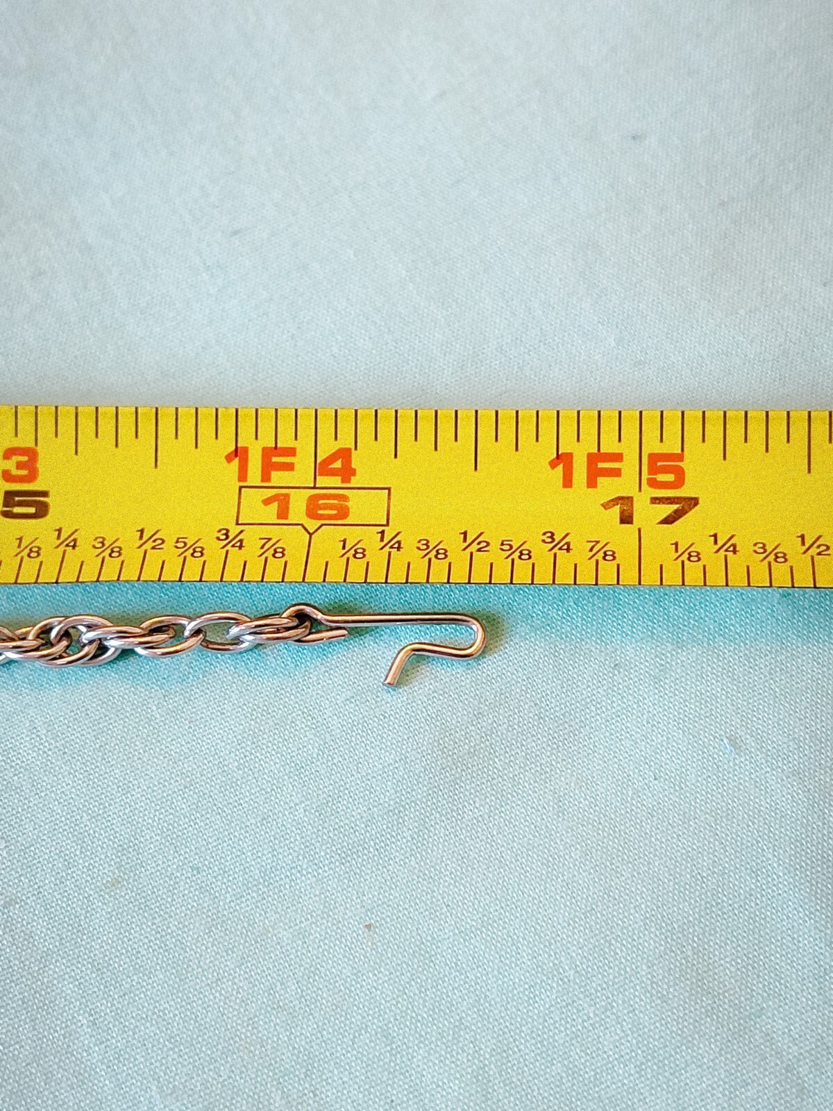 Open Work Filagree Panel Link Necklace Silver Tone 16.5in Shepard Hook