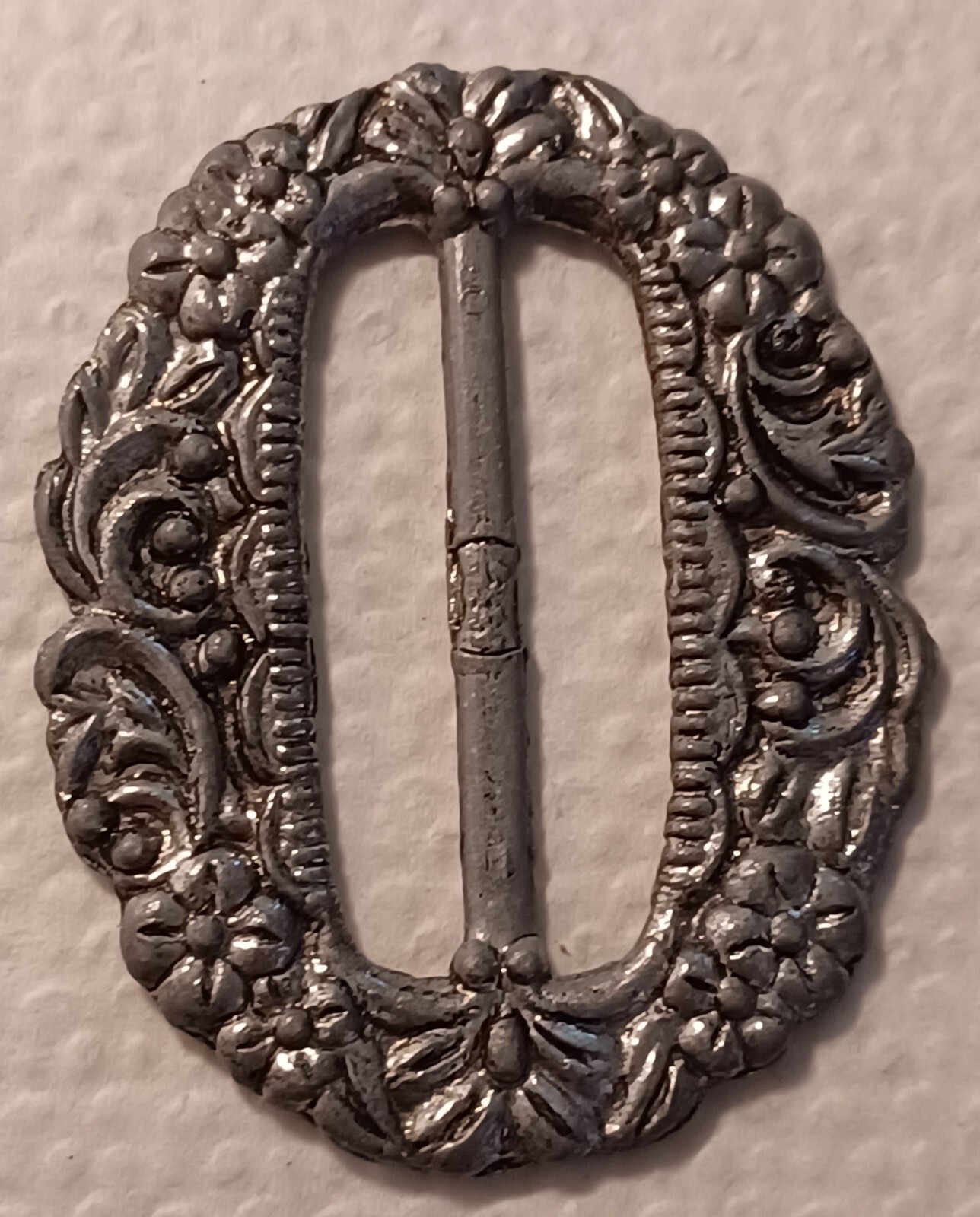 Vintage Victorian Womens Pewter Belt Buckle or Scarf Clip