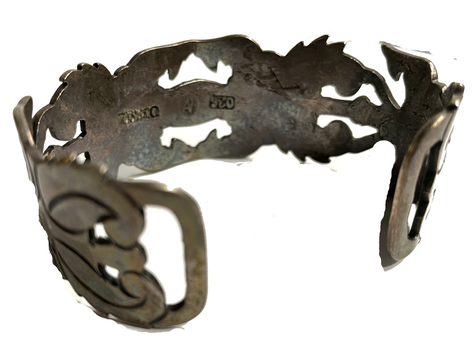 Early Taxco Artemio Navarrete Cuff Bracelet. 980 Silver. 1940s Mexico. Vintage