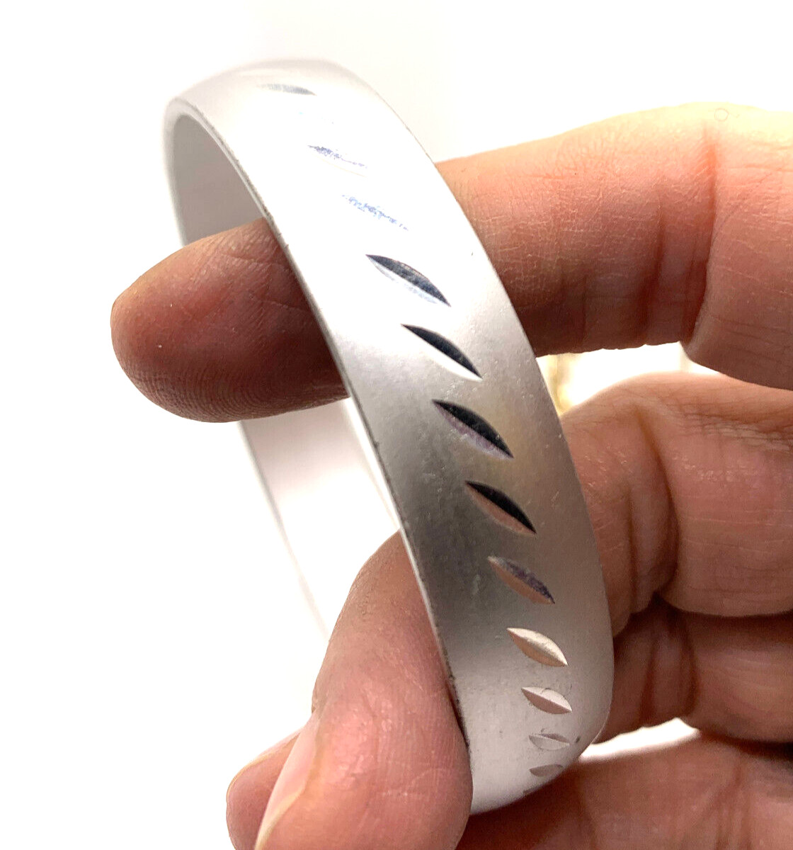 Lot 4 Vintage 1940s 1950s Etched Aluminum Bangles Bracelets