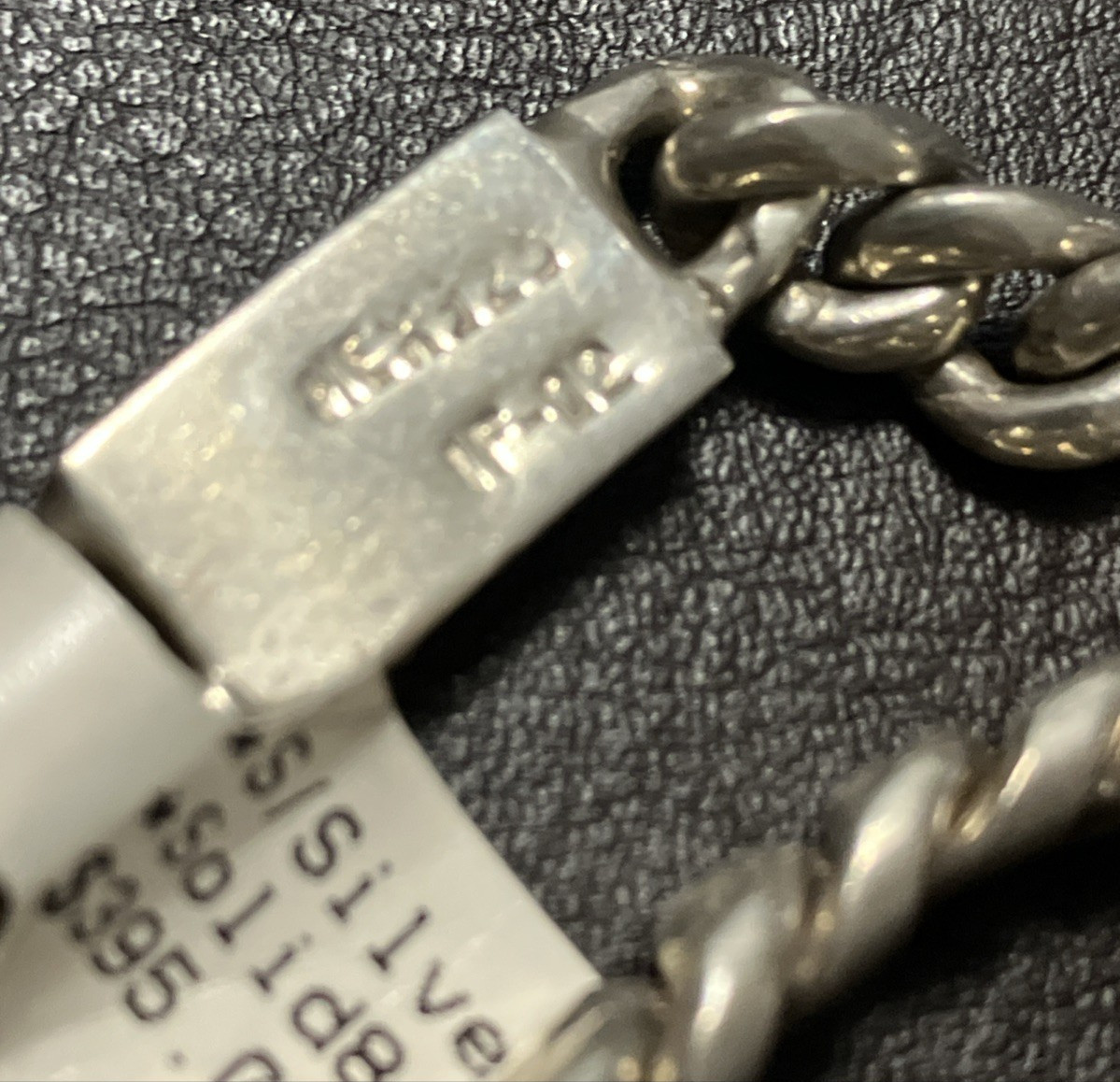 Mexico IF-02 Sterling Silver 925 Cuban ID Bracelet Solid 33 Grams 8.5 Inches