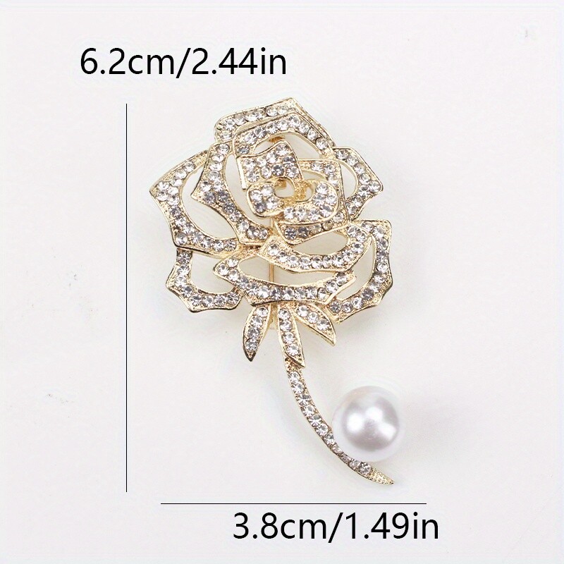High-end Fashion Elegance Openwork Rose Brooch Women Men Jewelry Gift