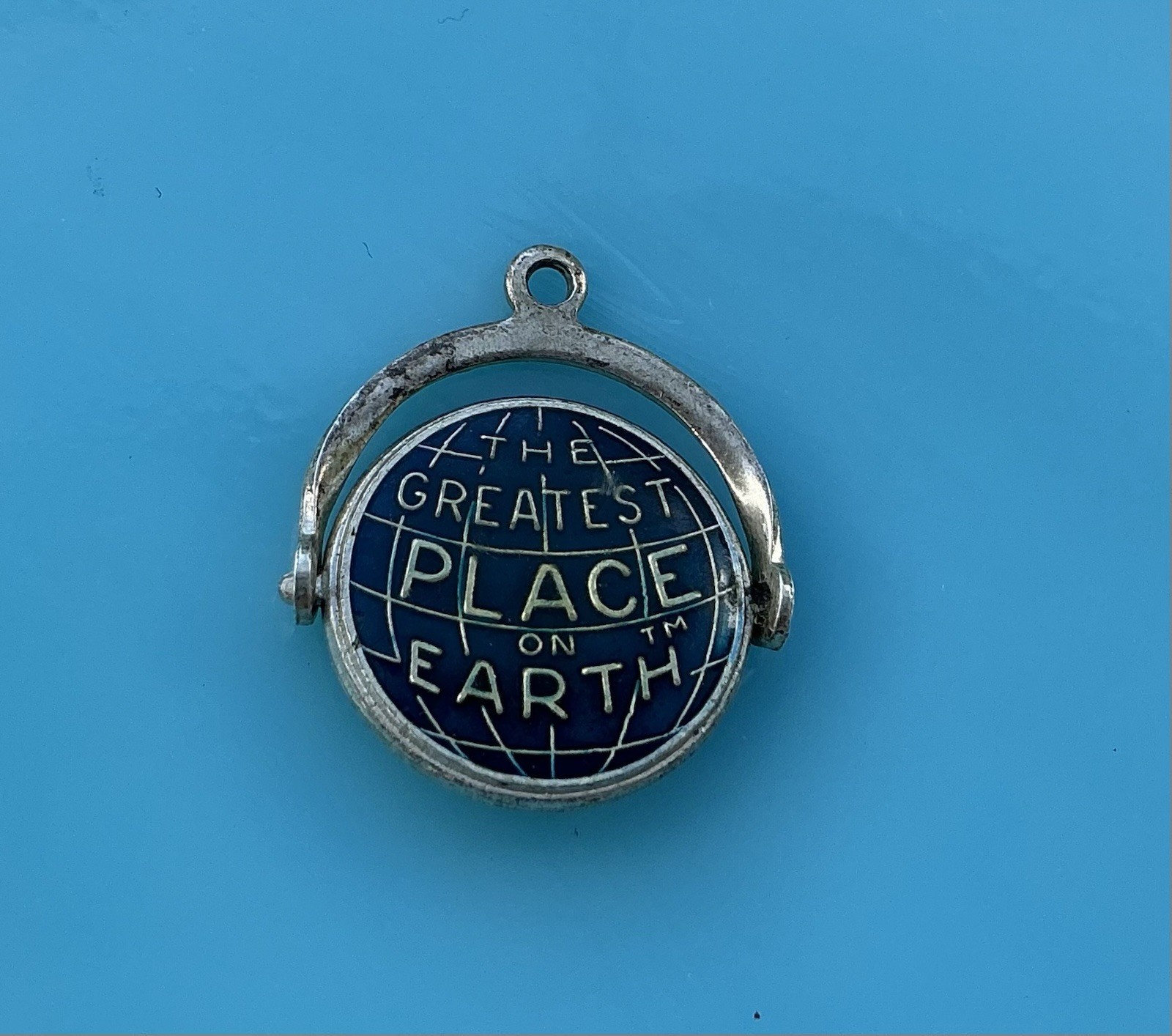 Vintage Greatest Place Ringling Bros Circus World Sterling Silver Spinner Charm