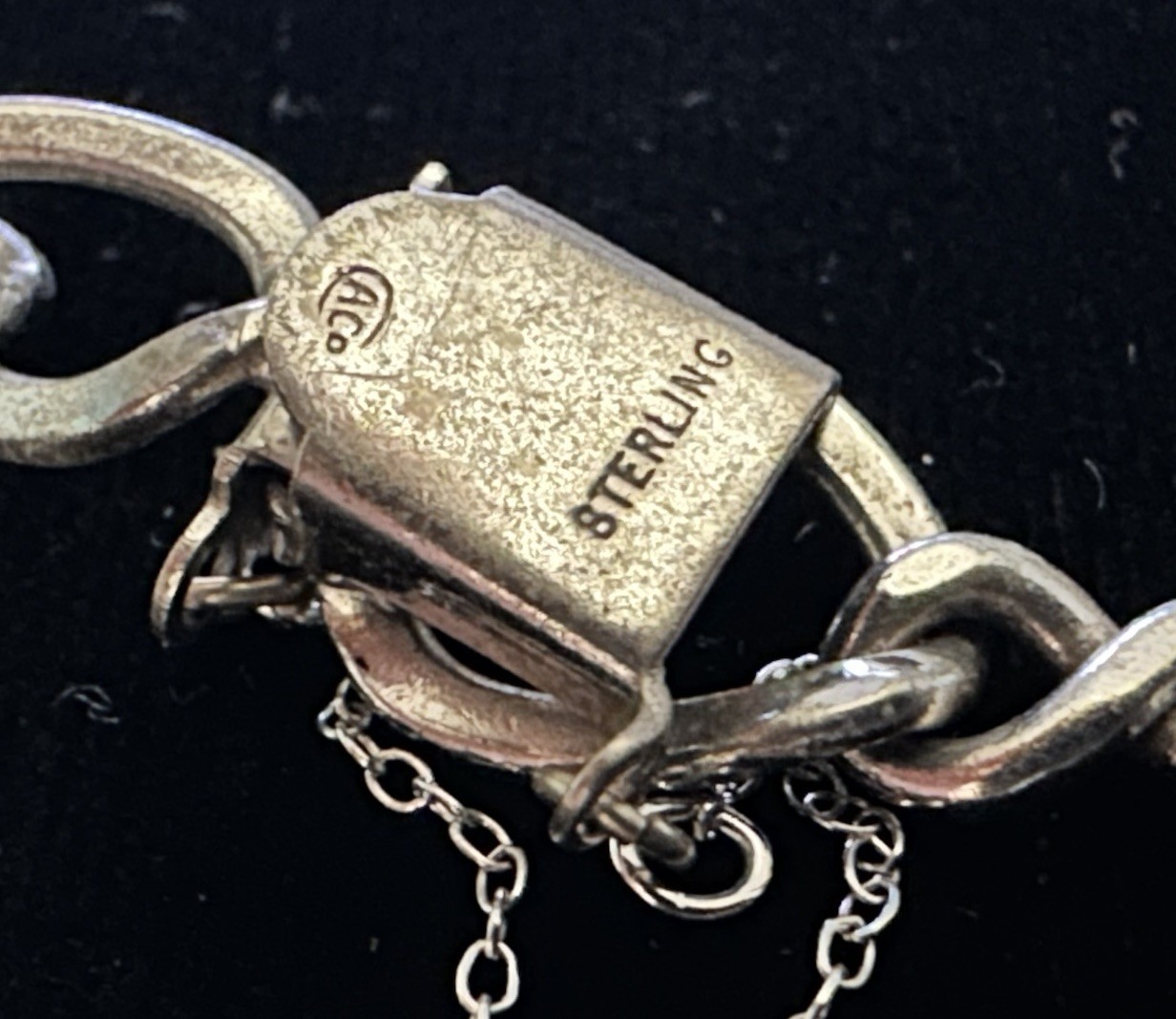 Vintage Sterling Silver Charm Starter Bracelet 7.25” Long 22.39 Grams CA Co