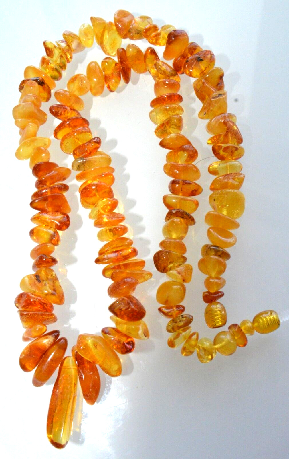 ✅54cm = 34gr RUSSIAN SOVIET BALTIC AMBER BEAD NECKLACE 琥珀 BRACELET STONE PENDANT