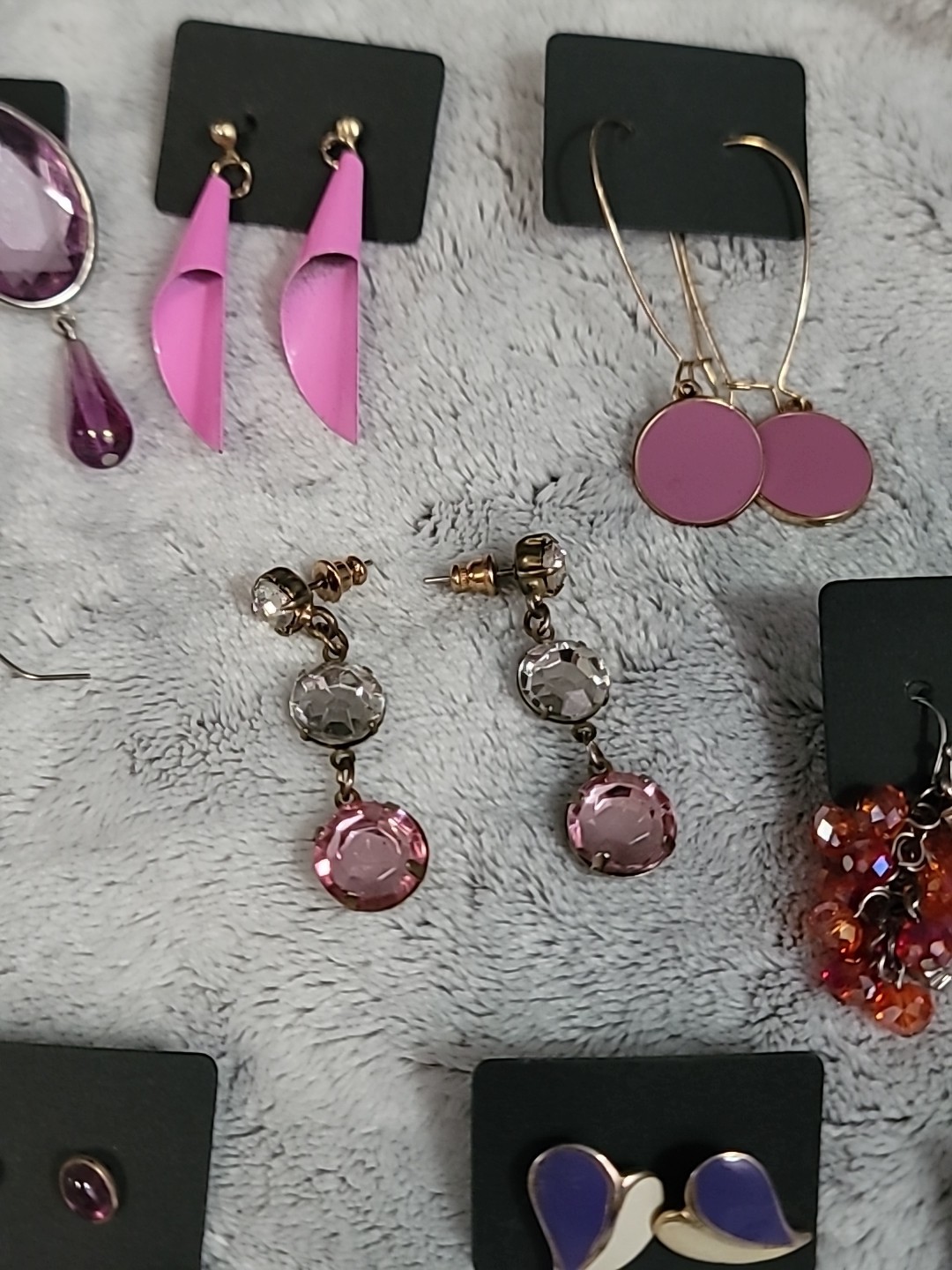 Lot of 19 Vintage Style Earrings for Pierced Ears Multicolor