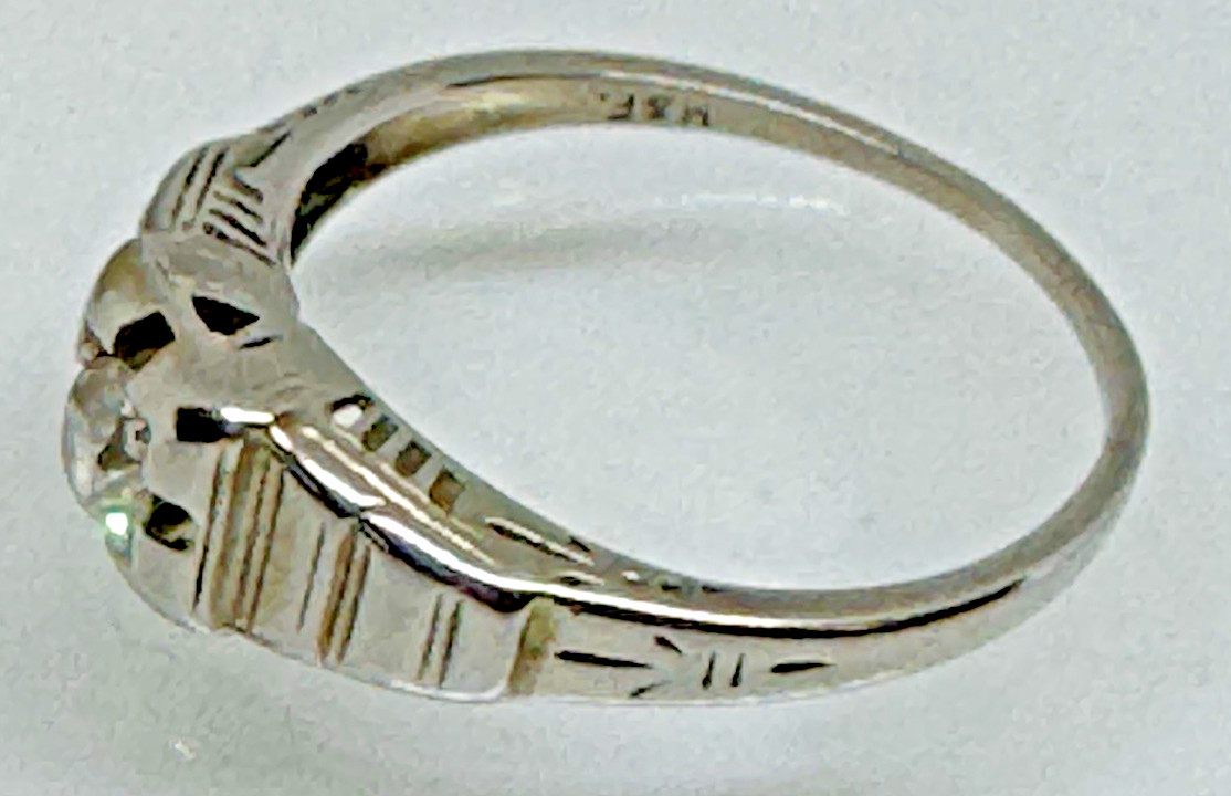 Antique Engagement Wedding Dazzling Diamond Ring 18k Sz7.75 Bunde & Upmeyer M&F