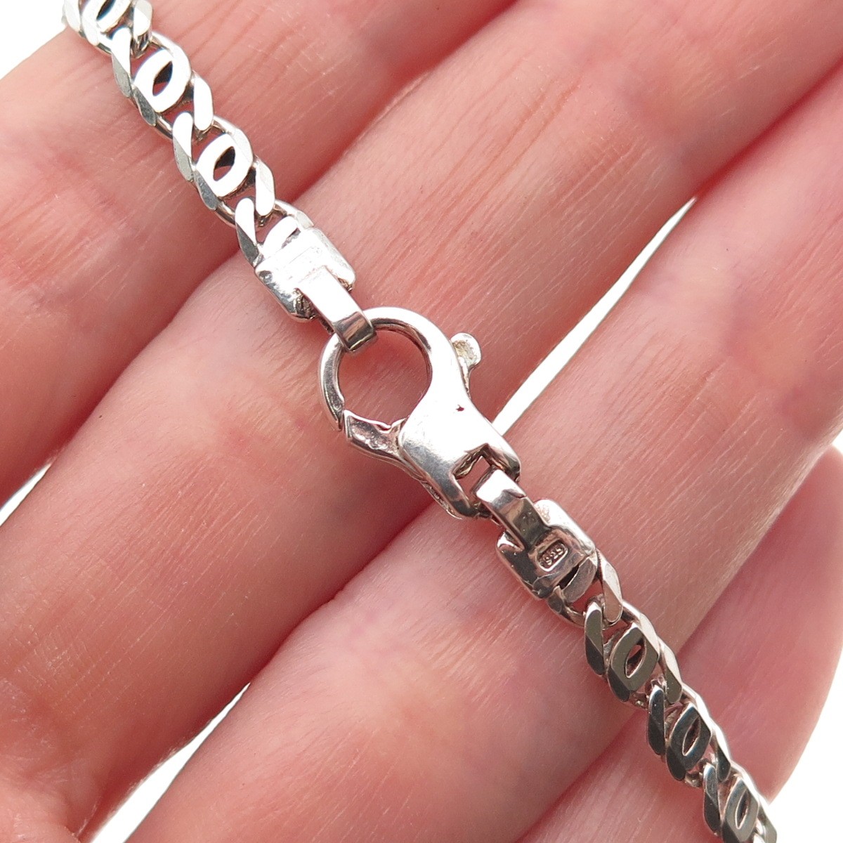 925 Sterling Silver Vintage Italy Anchor Mariner Link Bracelet 7.5″