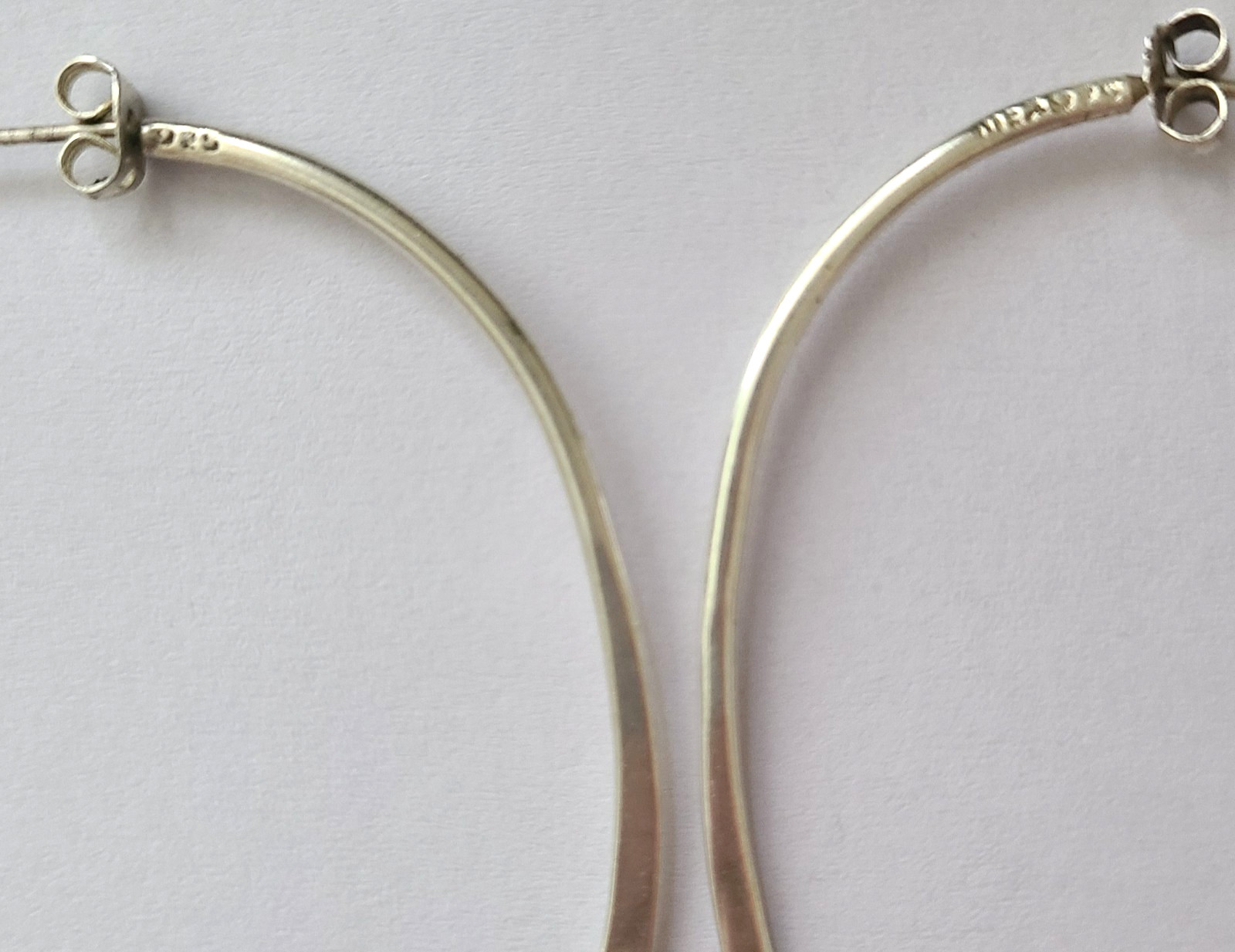 VINTAGE STERLING SILVER SIGNED 925 MEX PIERCED EARRINGS