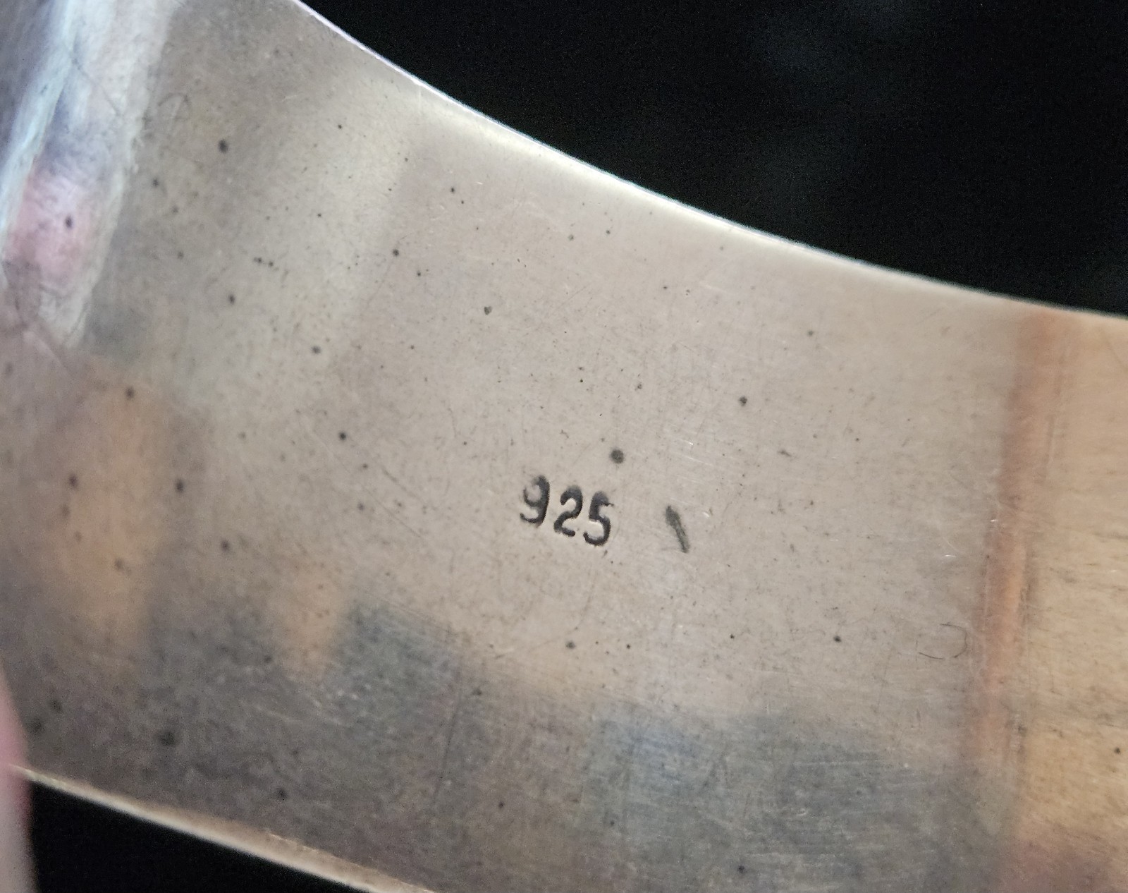 Antique Victorian Sterling Silver Engraved Scroll Bangle Bracelet 44g