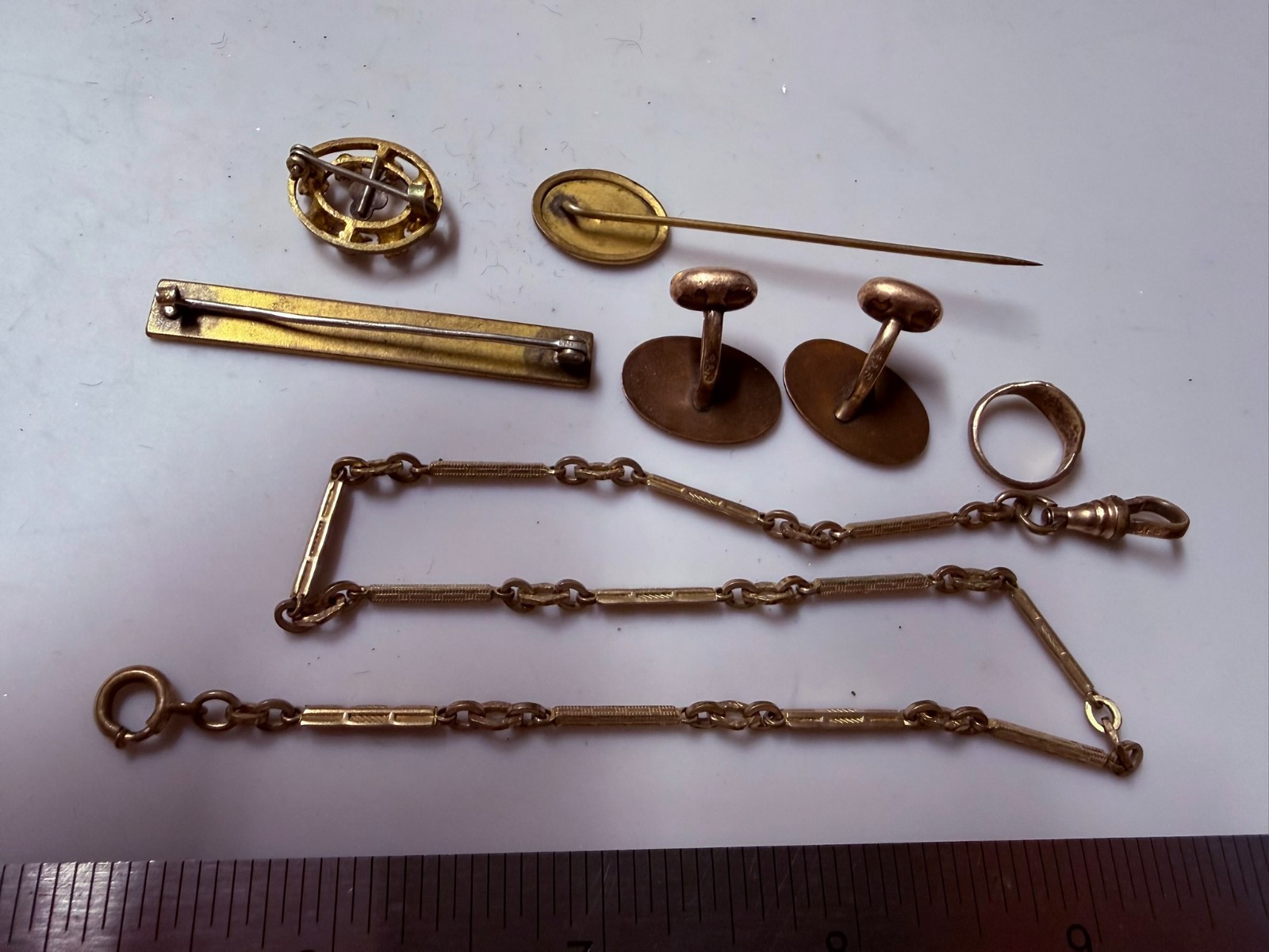 Collection Lot Amazing Variety Antique Jewelry Brooch Pin Chain Cufflinks – Y2
