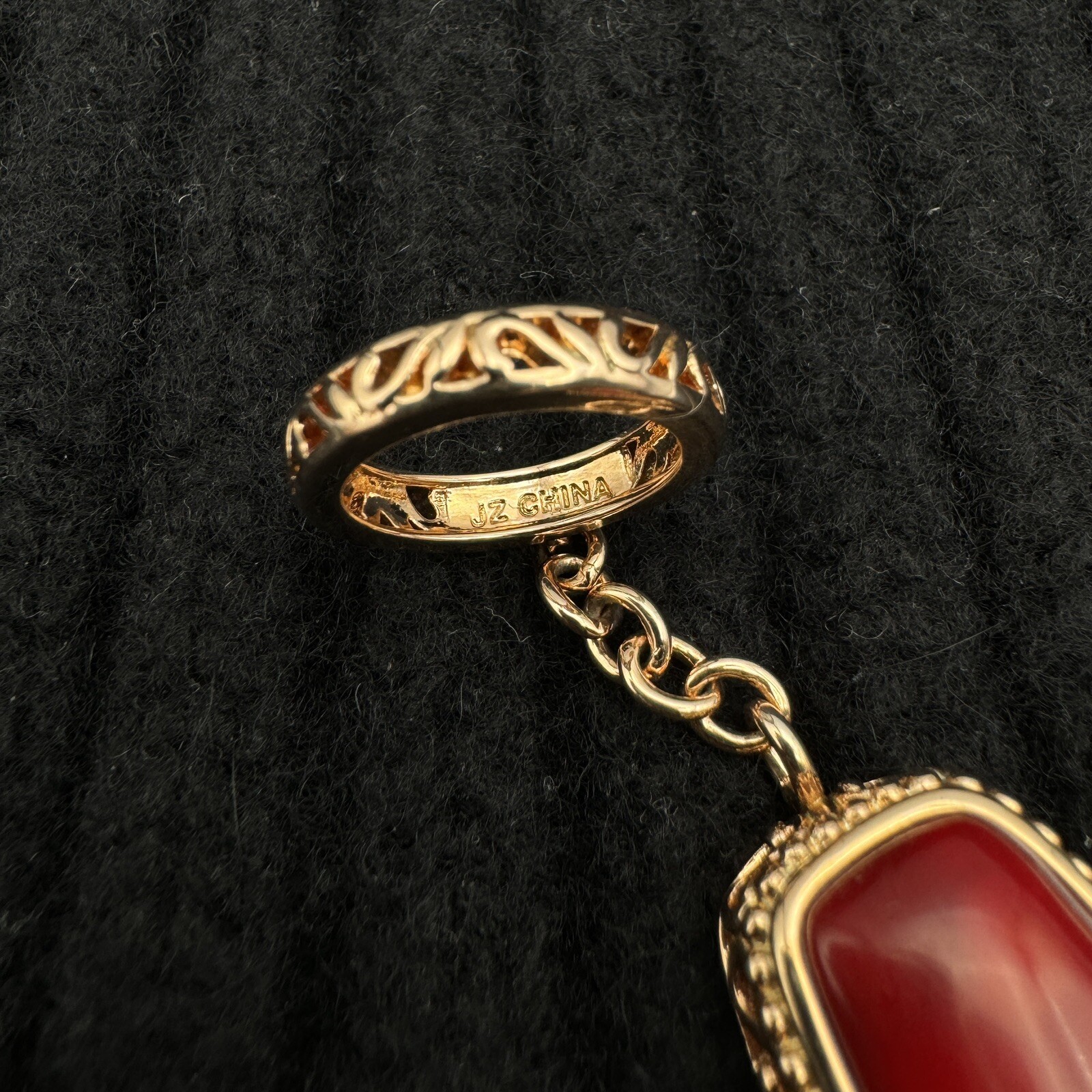 Vintage Sterling Natural Red Coral Bracelet Rose Gold Plated BBJ JZ China 925