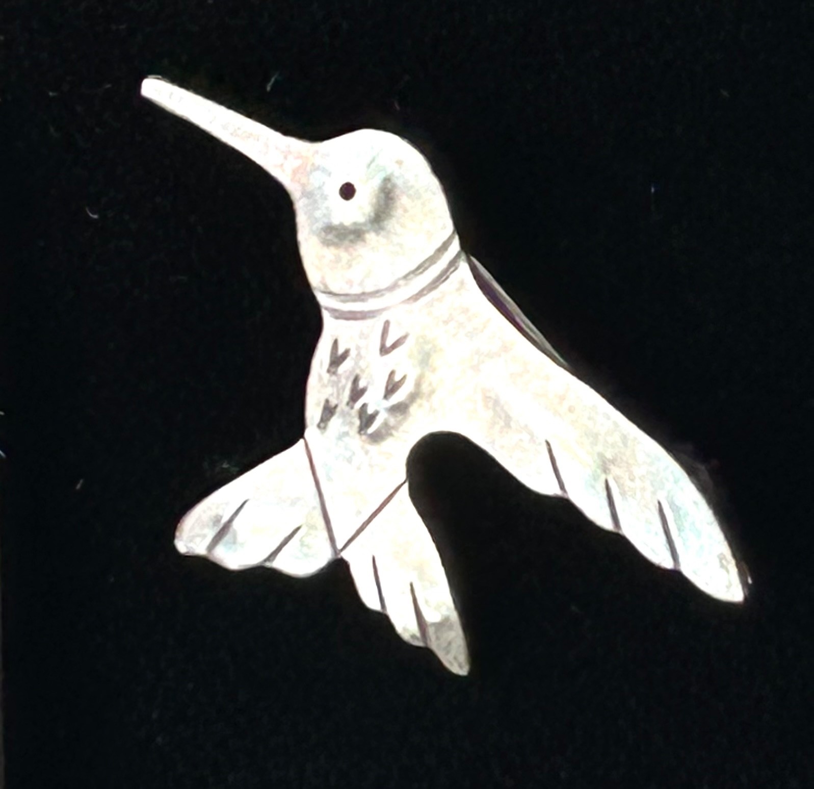 Vintage MCM Abbott Gotshall Sterling Silver Hummingbird Brooch