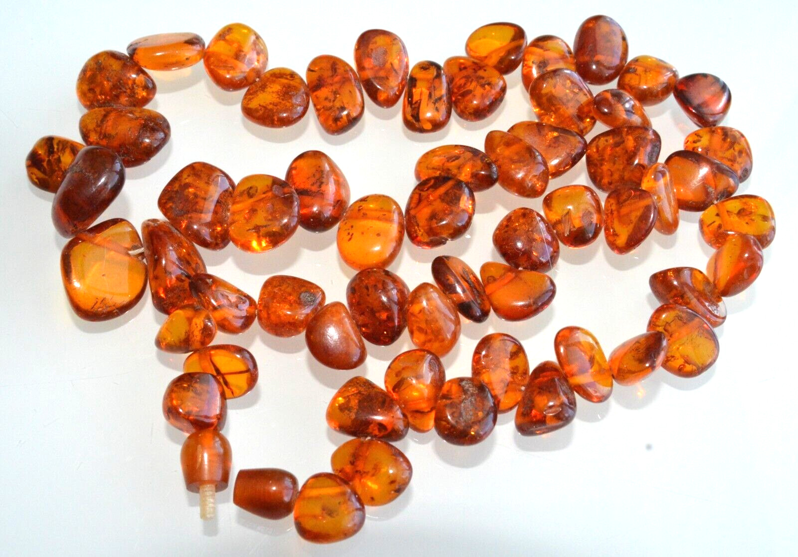 ✅60cm = 54gr RUSSIAN SOVIET BALTIC AMBER BEAD NECKLACE 琥珀 BRACELET STONE PENDANT