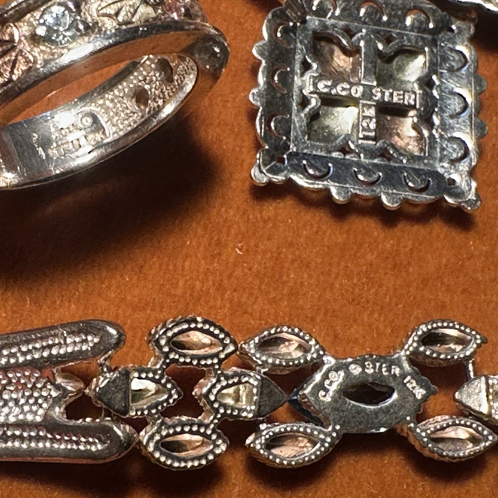 Coleman Black Hills Gold Sterling Silver & Solid 12k Mixed Jewelry Lot Gem 925