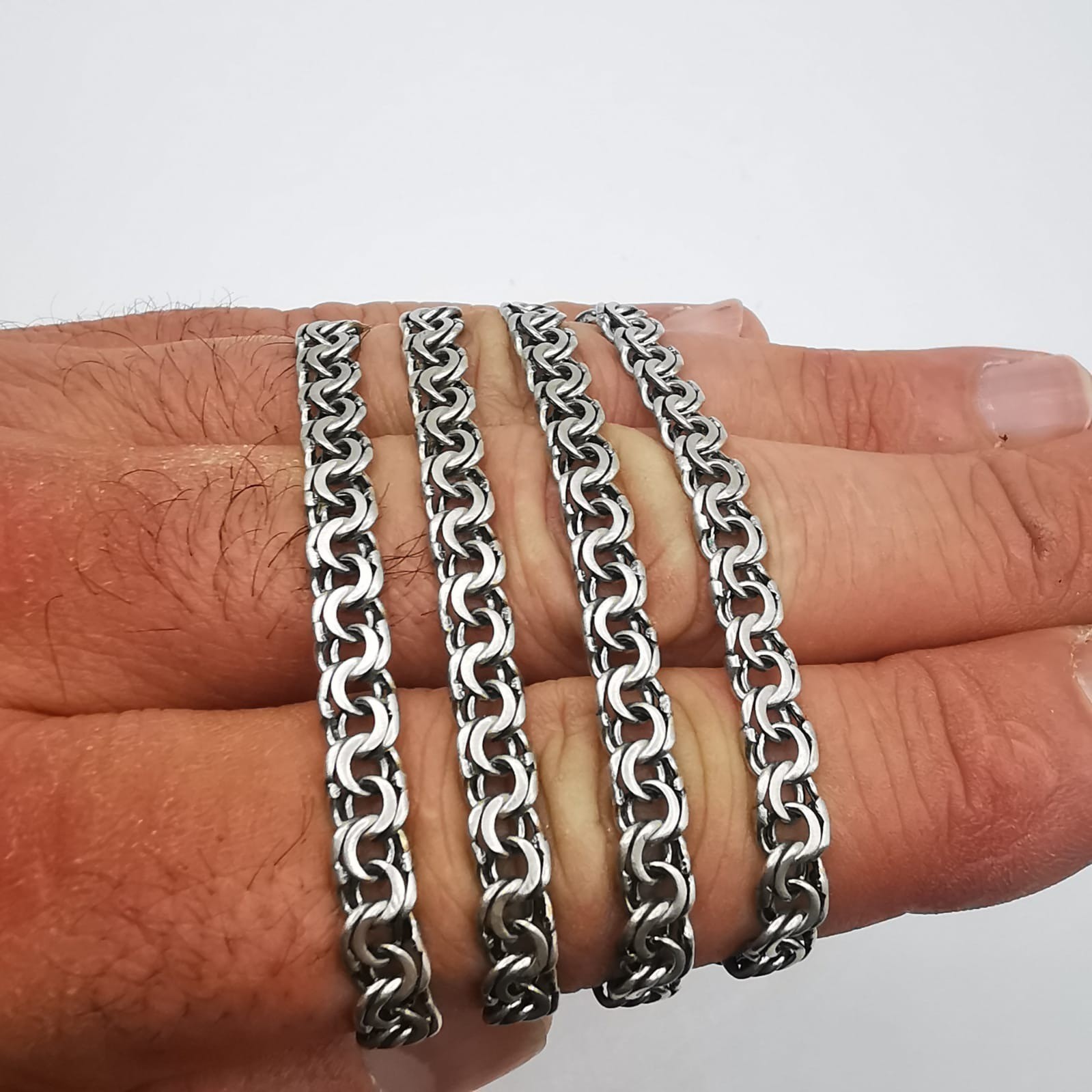 Vintage Beautiful Signed 925 Sterling Silver Jewelry Chain 22.05in 0.78oz