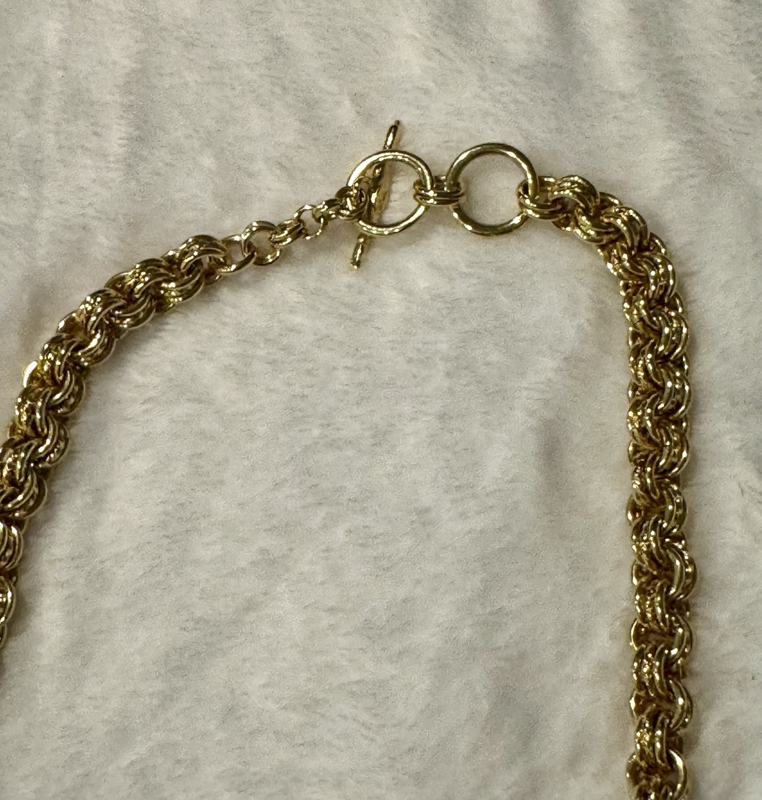 Kenneth Jay Lane KJL Signed 20” Knot Necklace with Crystal Ball Slider