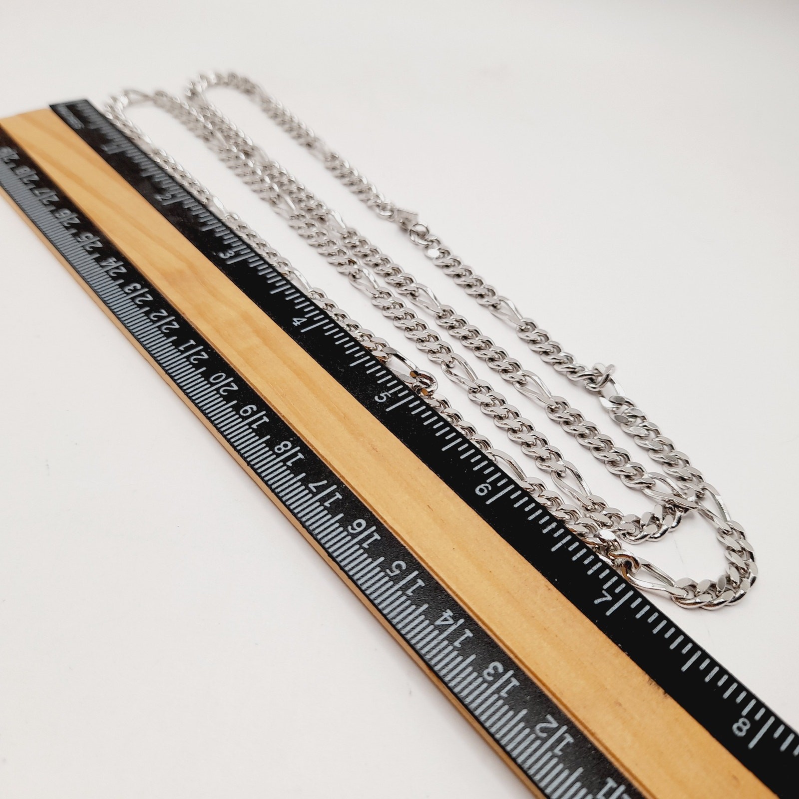 Vintage Monet Silver Tone Long Chain Necklace 30” Sister Clasp
