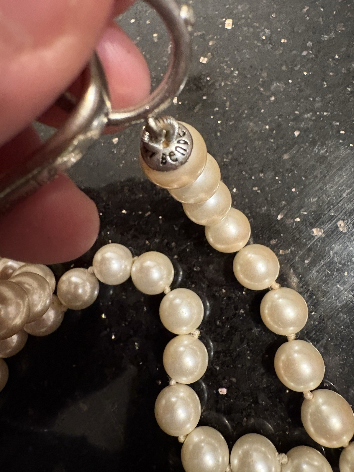 Vintage 23’ Henri Bendel Faux Pearl Necklace- has some discoloration