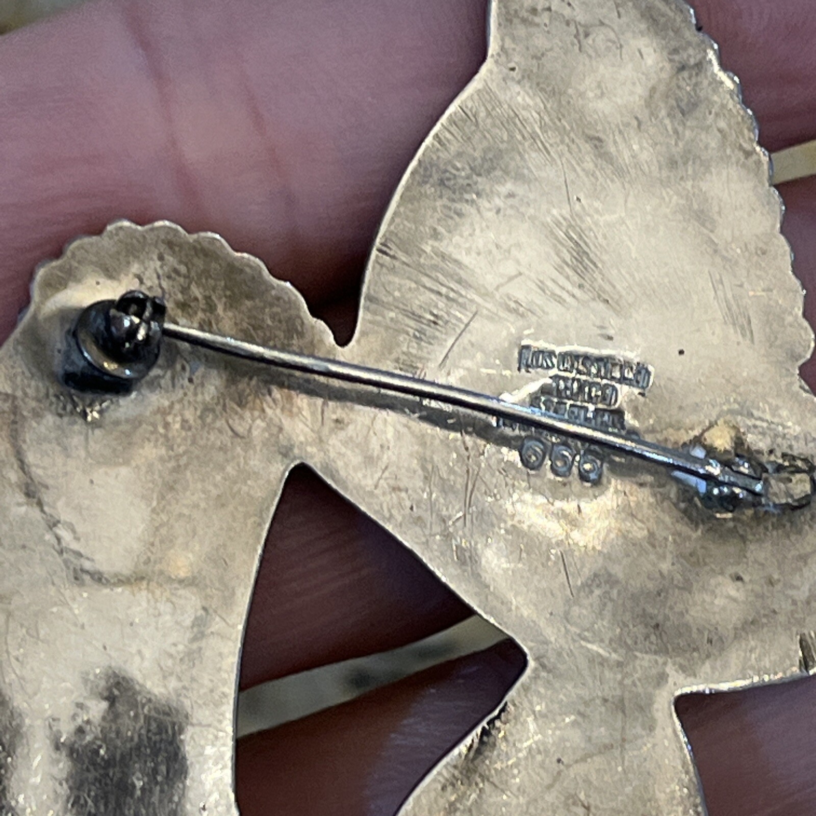 Vintage Los Castillo Sterling Silver Fish Brooch