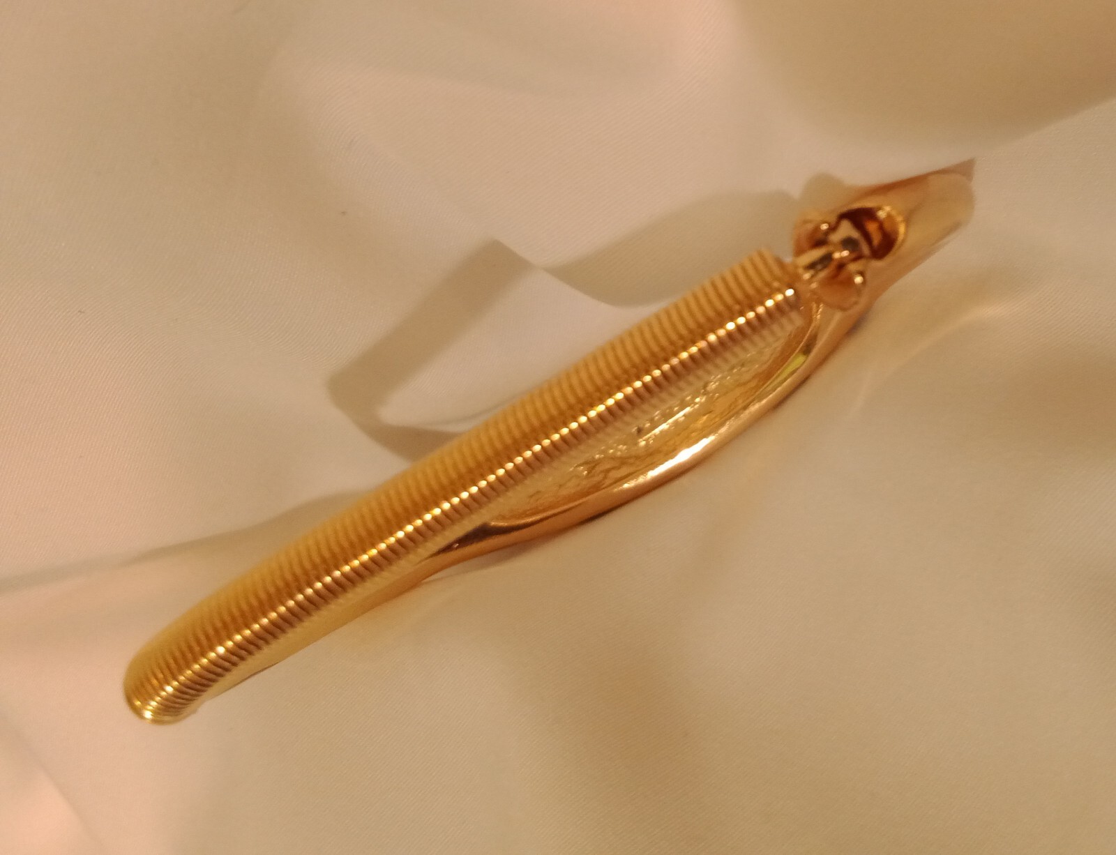 Vintage Orena Paris Bracelet, Goldplate w/ Black & Ivory Enamel, c. ’70s / ’80s