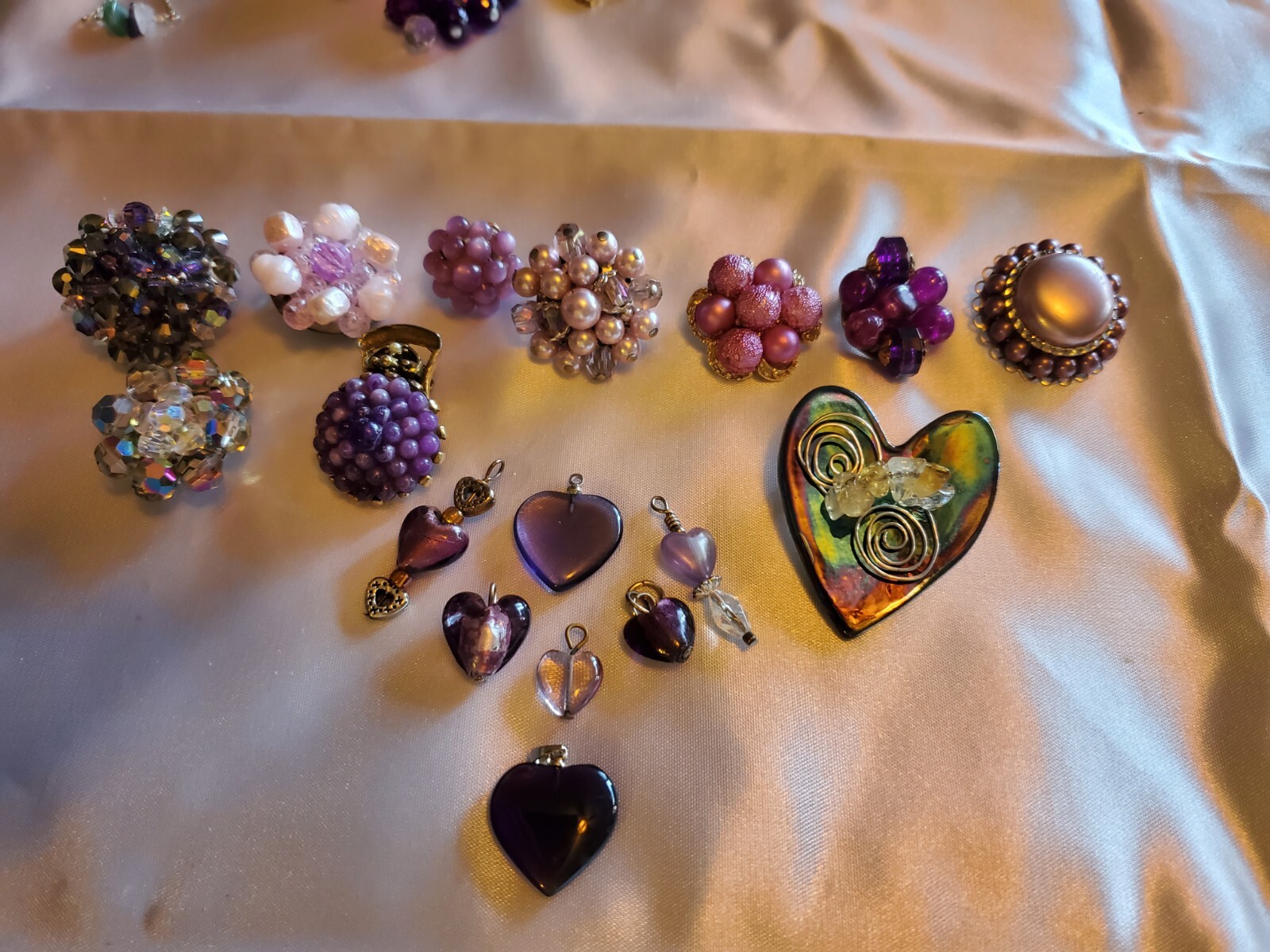 Large PURPLE 140 + PC Vintage Jewelry Lot Collection