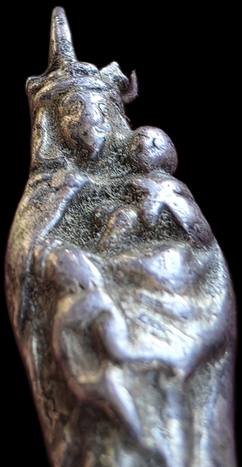 Fine Antique 18Th Century Silver Virgin Mary & Baby Jesus Pendant Ca 1700