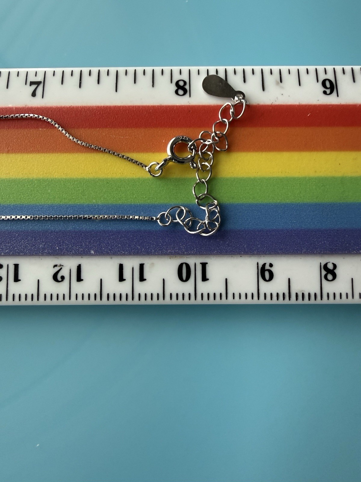 Sterling Silver 925 Puff Heart Slide Pendant Charm Chain 16” Necklace 2.2g