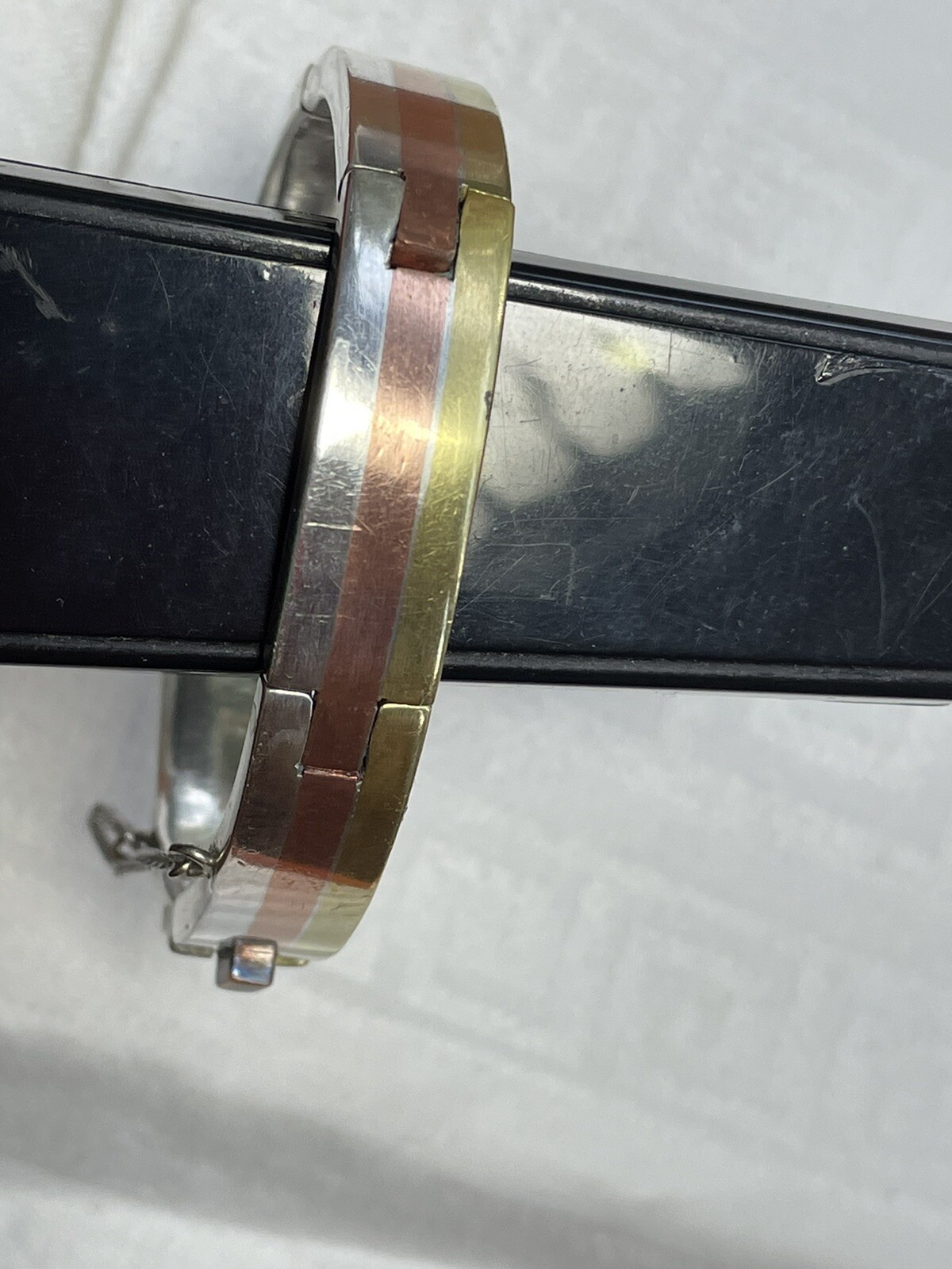 Los Castillo Taxco Mexico Silver Metales Casados Modernist Bracelet 56.6 g