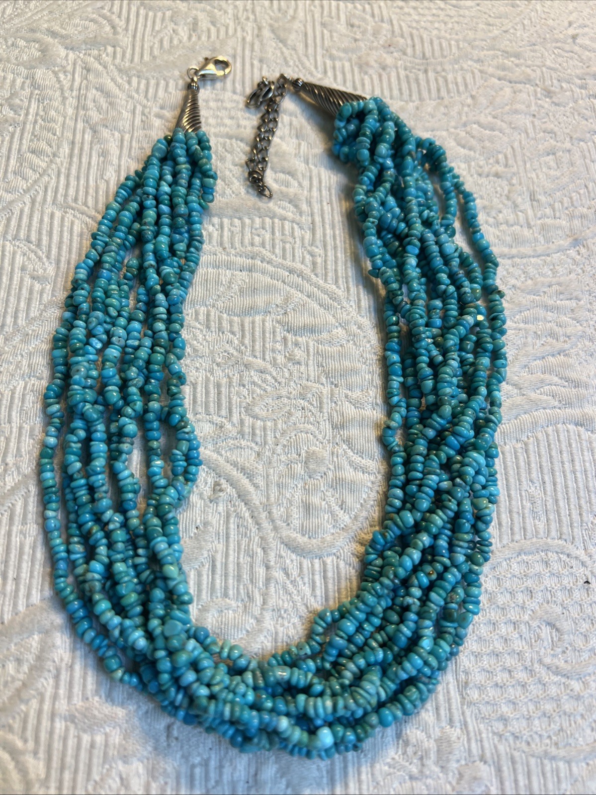 Carolyn Pollack Relios Multi-Strand Turquoise Necklace 18″ #JT30
