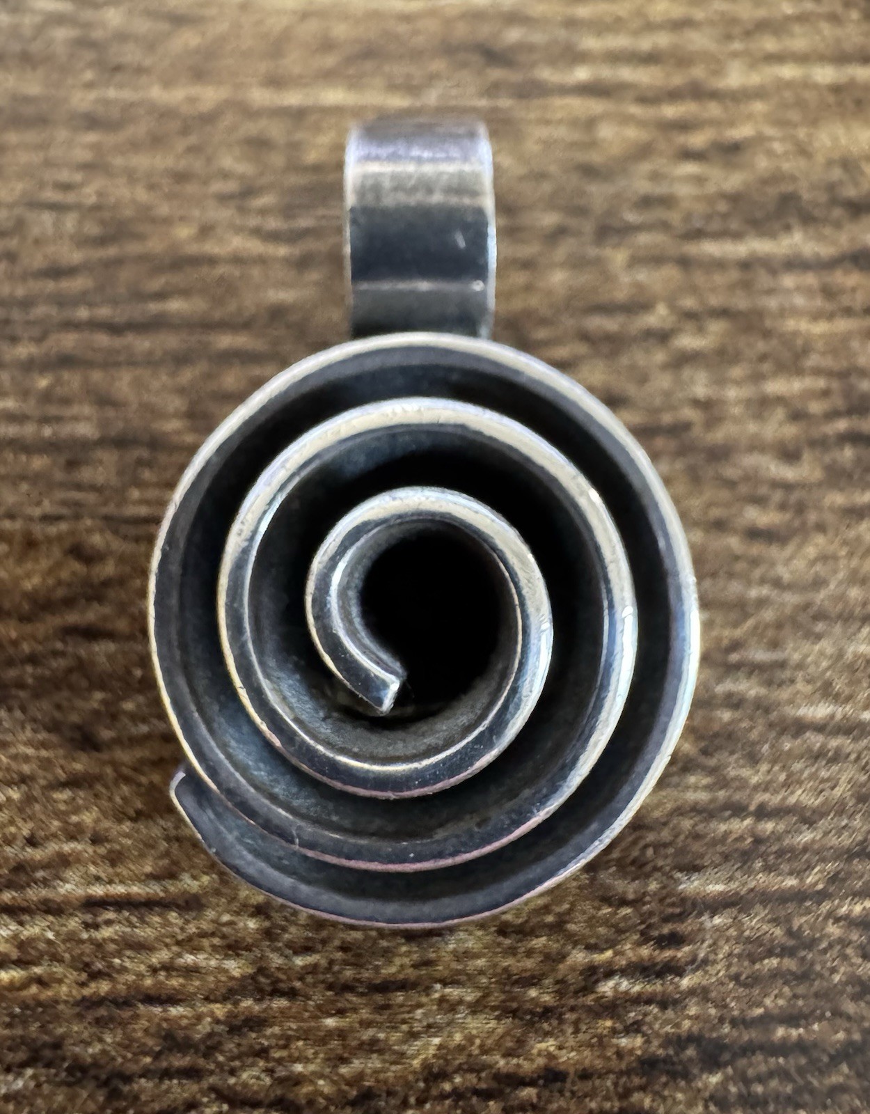 Vintage Modernist Sterling Silver 925 Spiral Pendant – Mexico