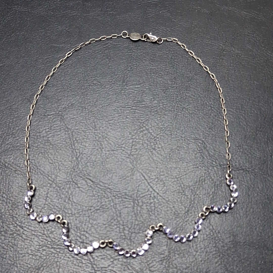 Vintage Purple AUSTRALIAN Crystal USA Necklace Silver Tone. 15.260