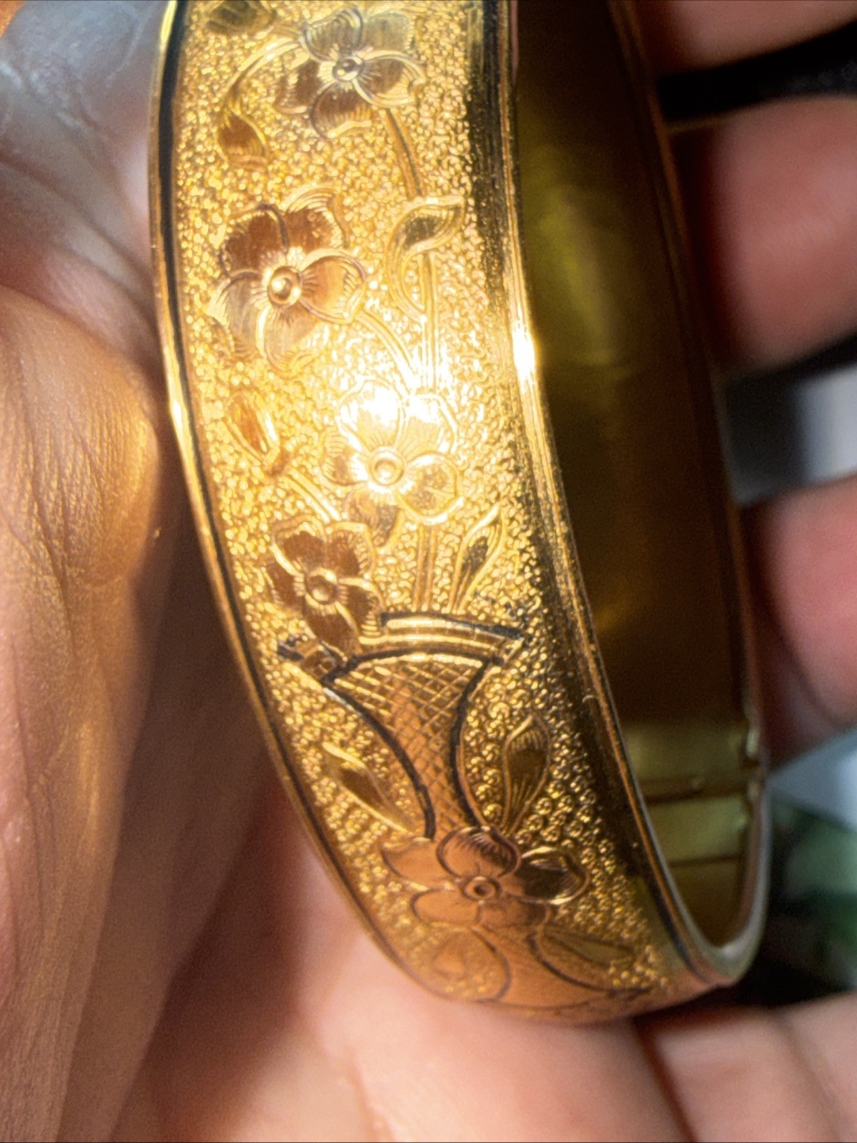 Bracelet Gold Filled 100 Year Old 6.5” 15mm Wide Antique Unmarked