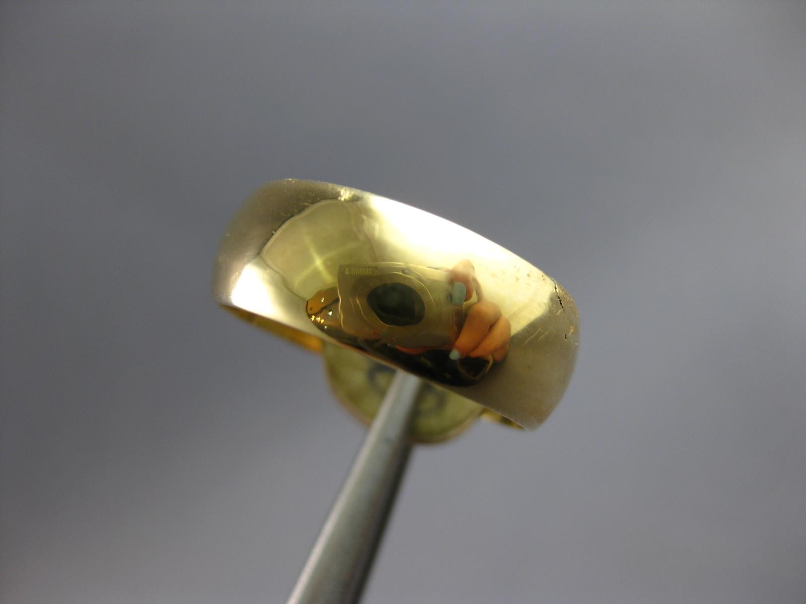 ESTATE 14KT YELLOW GOLD 3D CLASSIC SOLID PLAIN 7MM WEDDING ANNIVERSARY RING