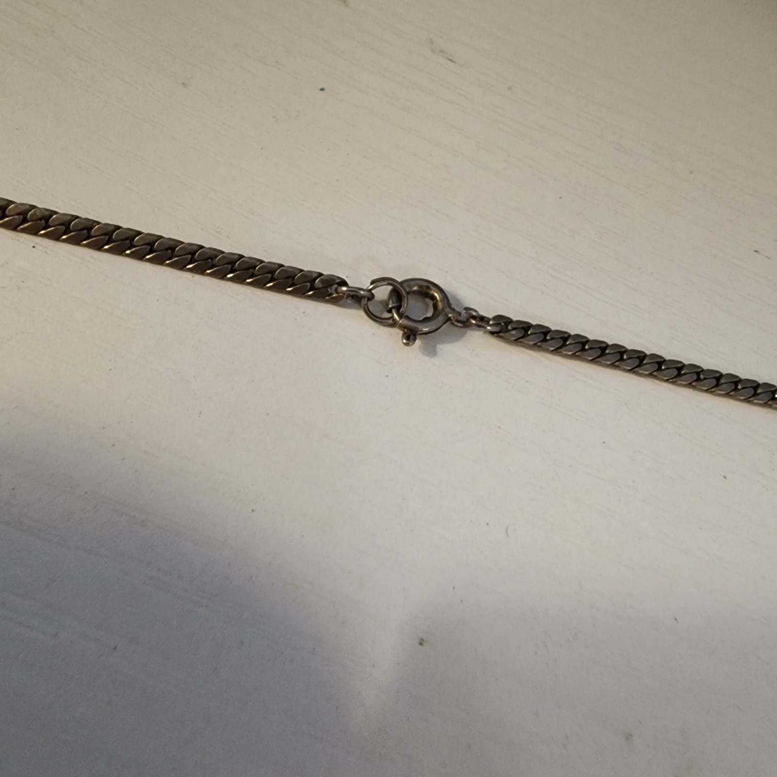Vintage Silver Tone With Large Faux Diamond Black Rhinestones Necklace 2 Circles