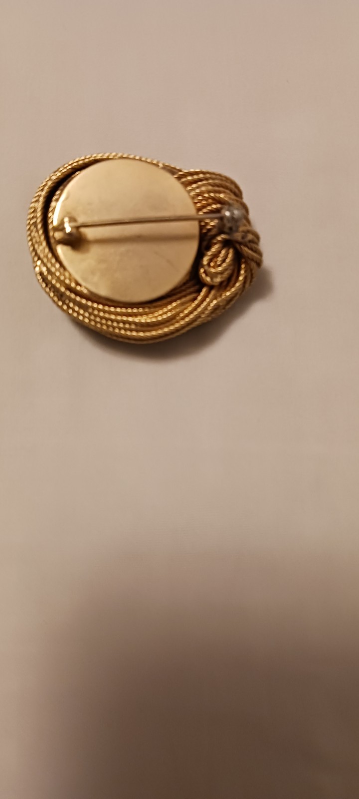 Vintage MABE Blue-Gray Pearl and Gold Tone Pin/Brooch And Earring Set