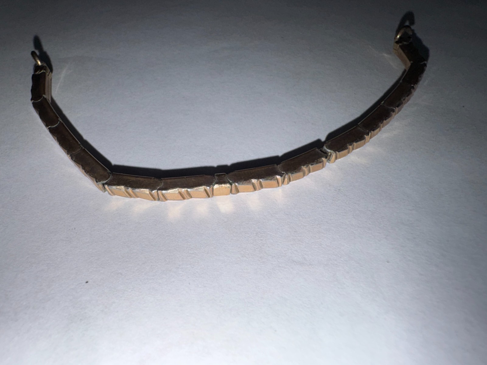 Vintage Gemex gold toned expanding bracelet Made in USA